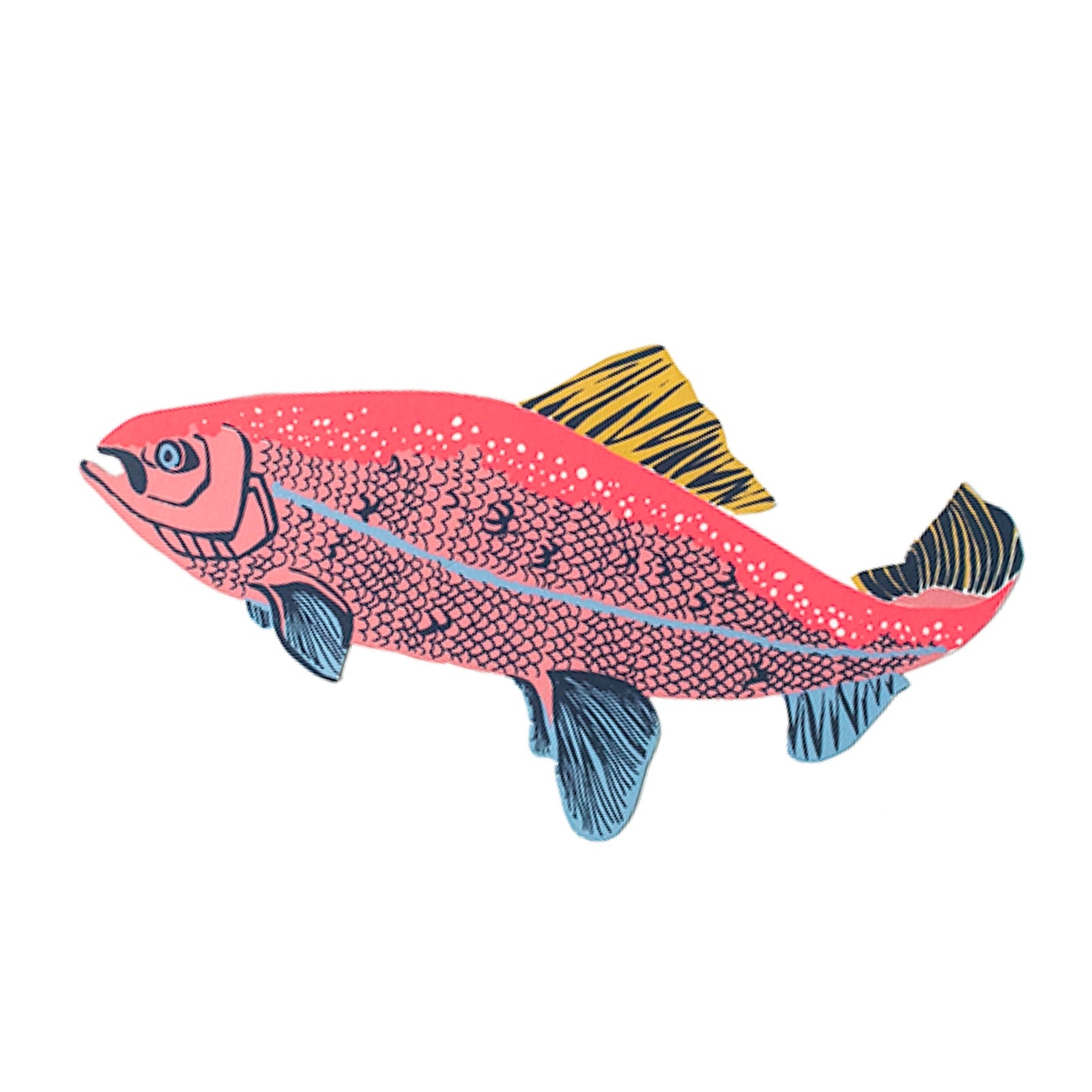 Salmon Oversized Greeting Card - bubblegum market