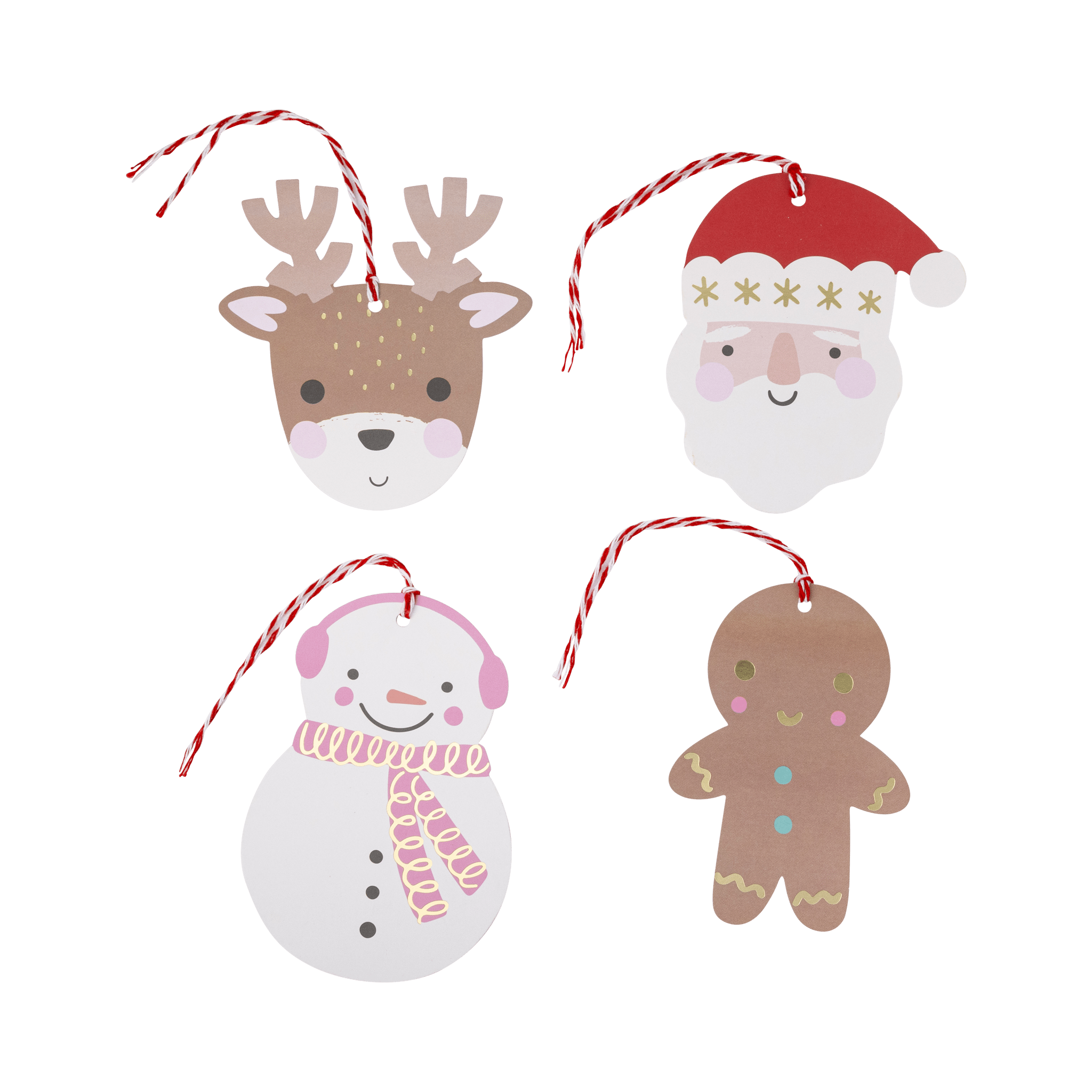 Santa & Friends Gift Tag Set (16ct) - bubblegum market