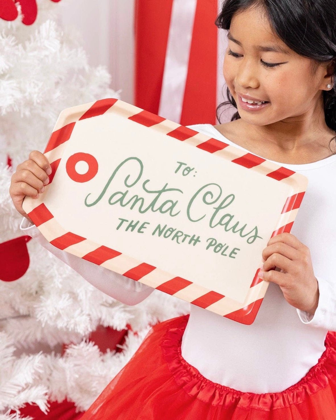 Santa Gift Tag Bamboo Tray 12.5" - bubblegum market