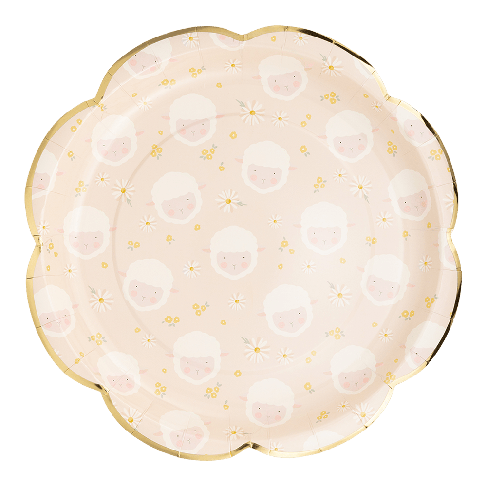 Scattered Lamb Paper Plates 10" - bubblegum market