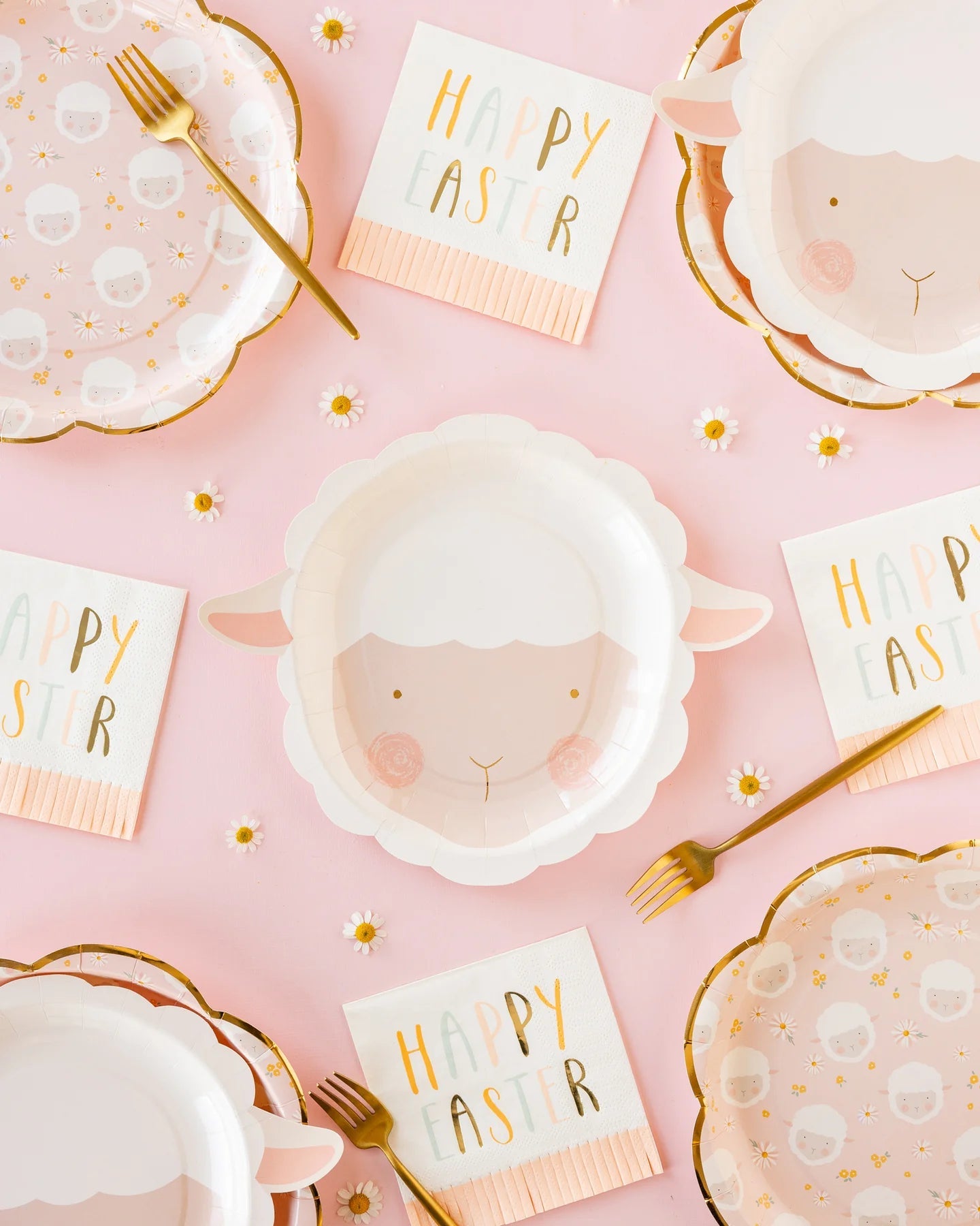 Scattered Lamb Paper Plates 10" - bubblegum market