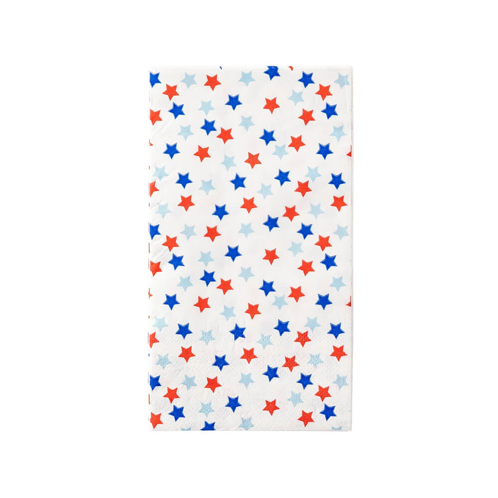Scattered Stars Paper Guest Towel Napkins - bubblegum market