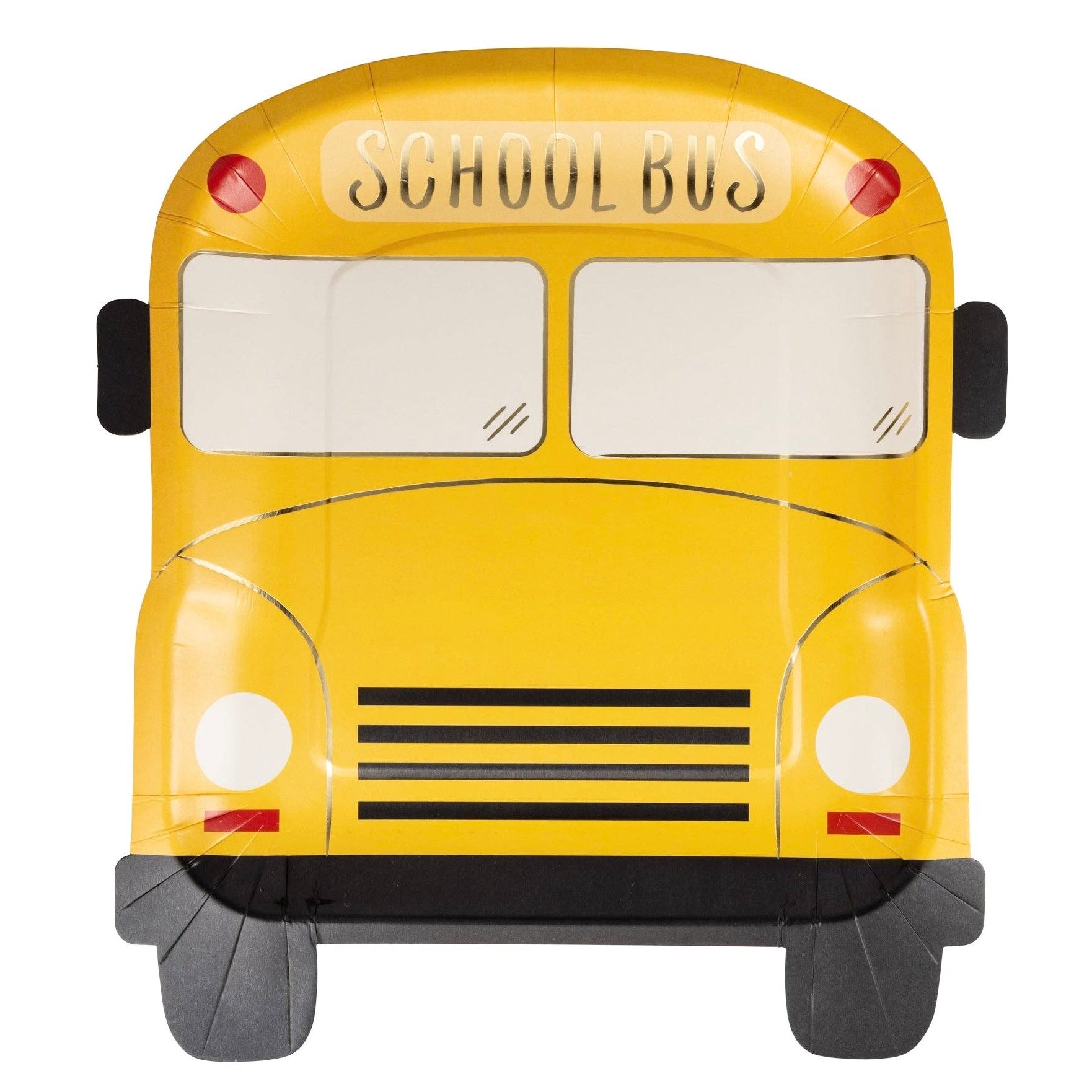 School Bus Shaped Paper Plates 10.5" - bubblegum market