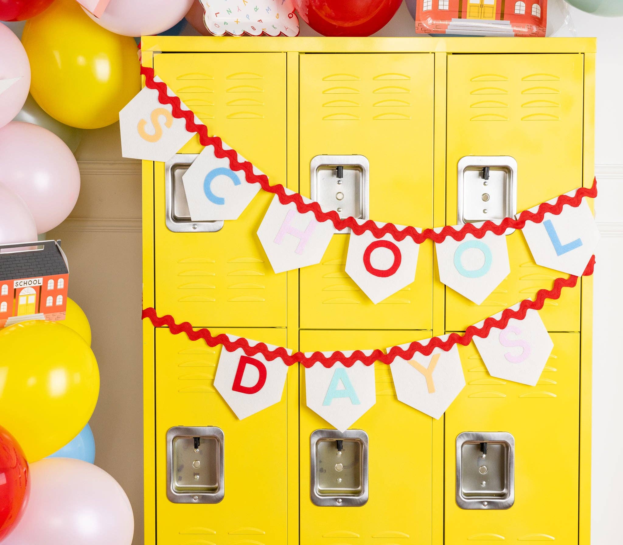 School Days Felt Banner - bubblegum market