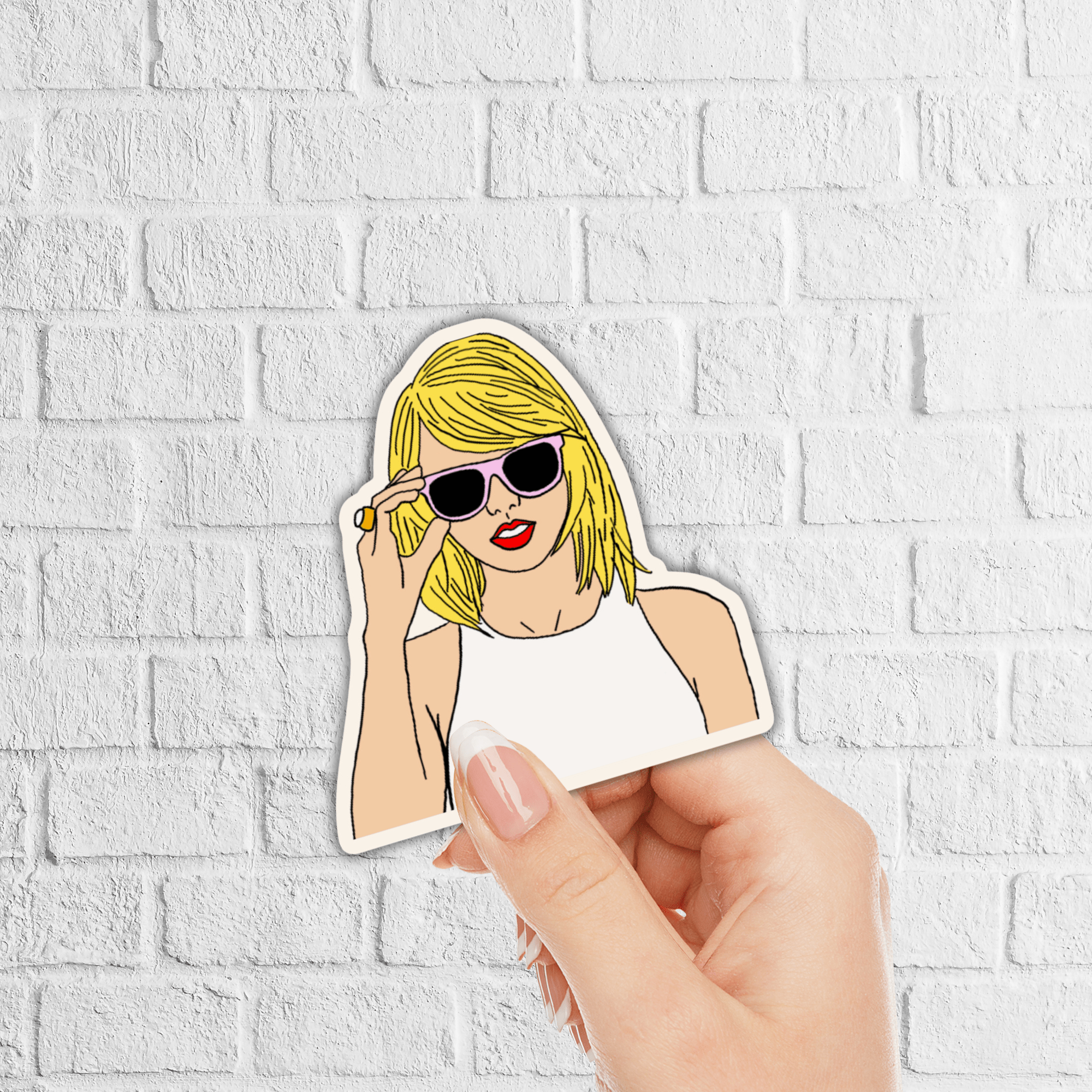 She's Taylor! Taylor Swift Vinyl Sticker - bubblegum market