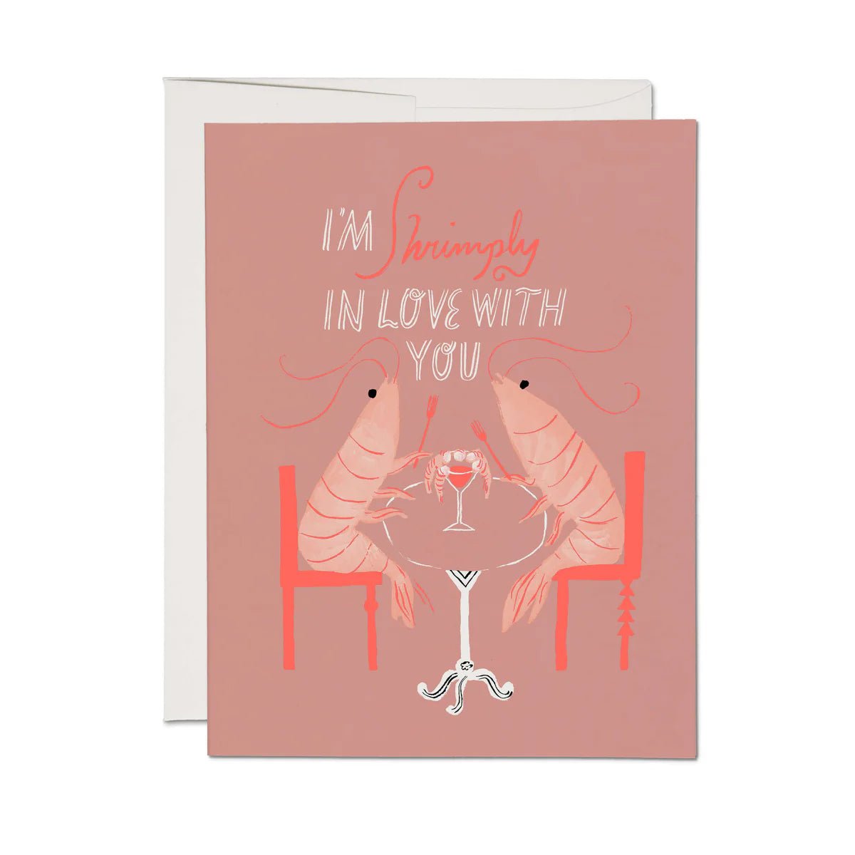 Shrimply Love You Greeting Card - bubblegum market