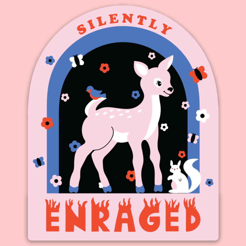 Silently Enraged Sticker - bubblegum market