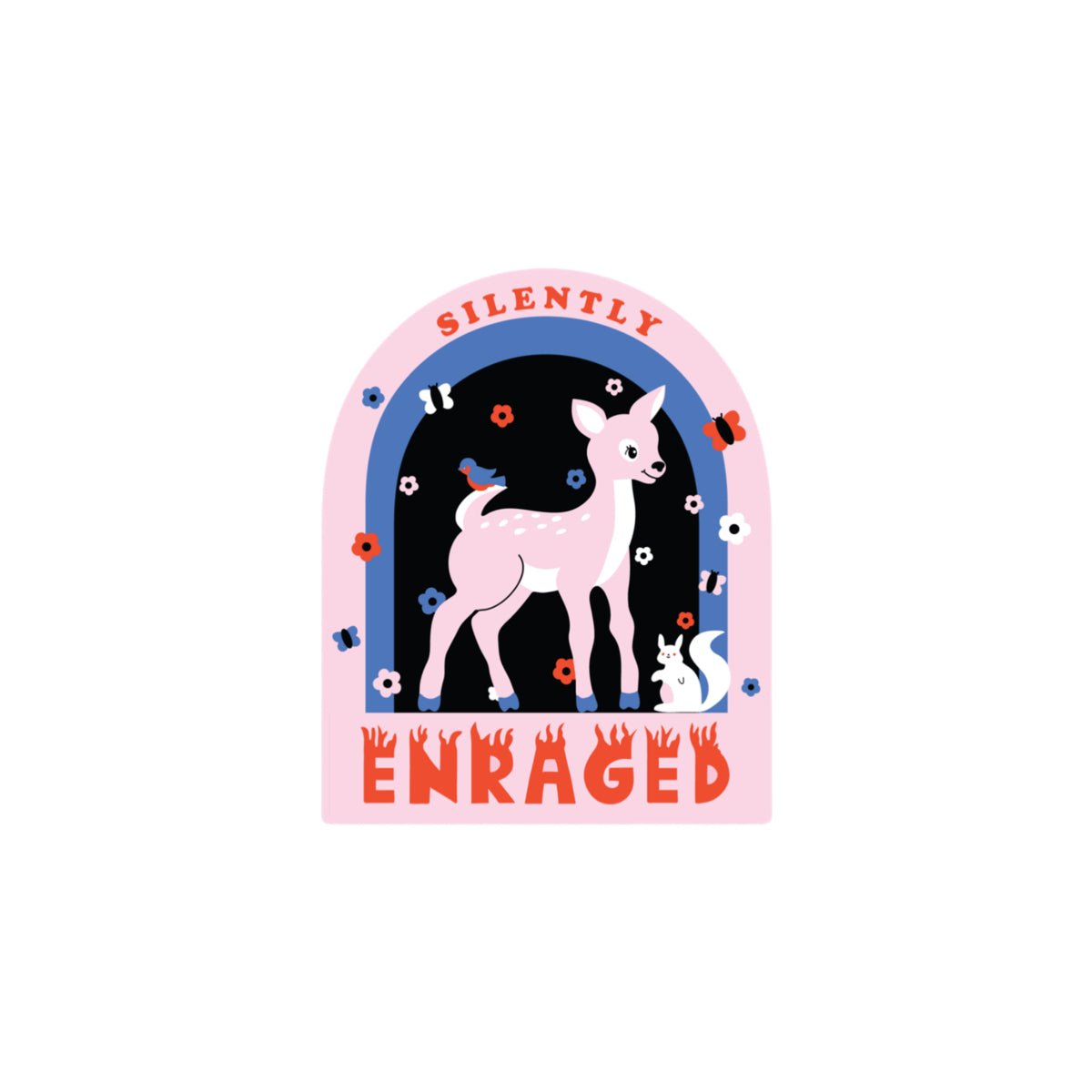 Silently Enraged Sticker - bubblegum market