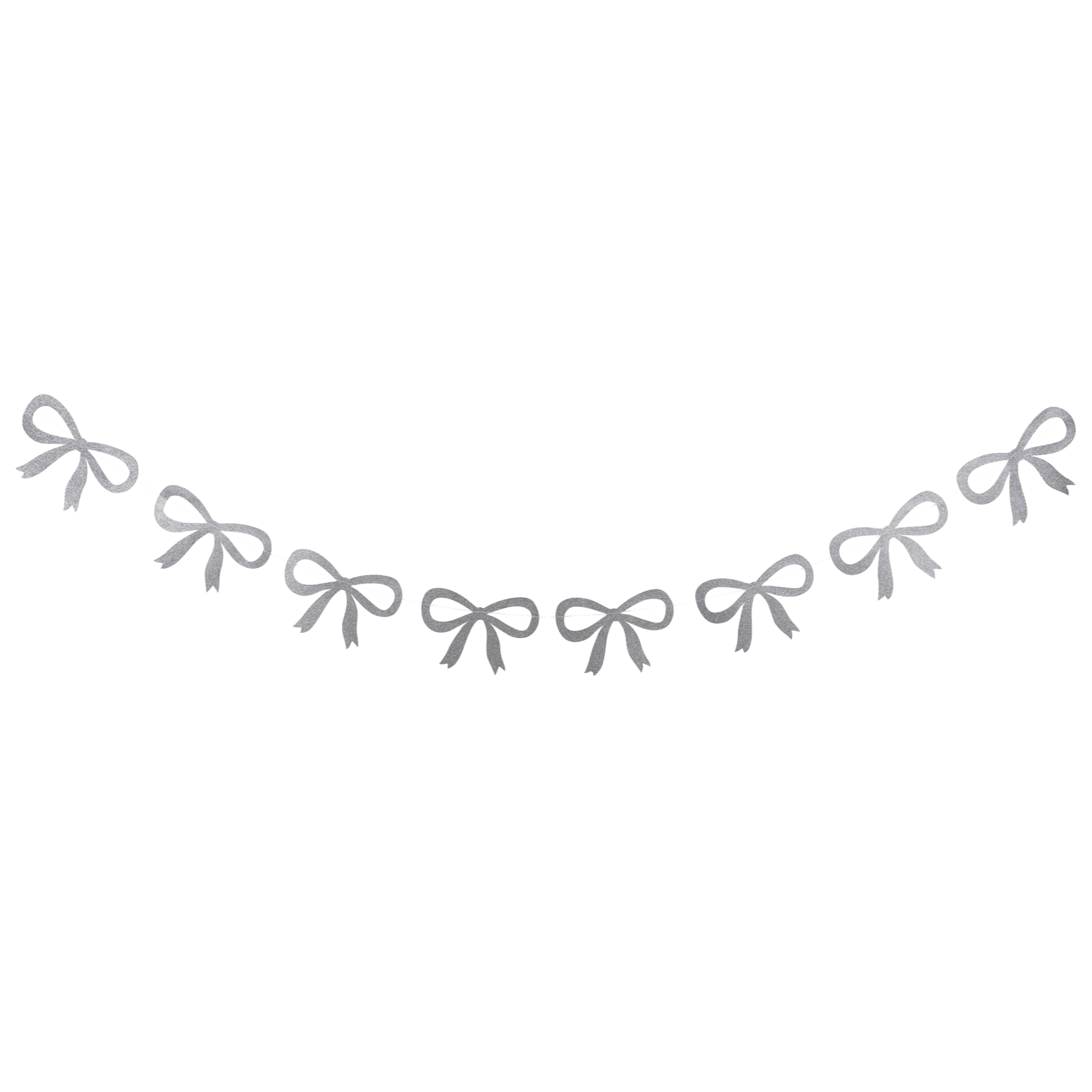 Silver Glitter Bow Banner - bubblegum market