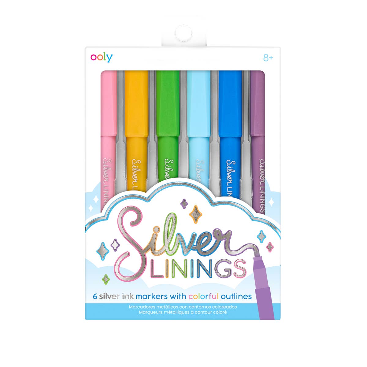Silver Linings Outline Markers - bubblegum market