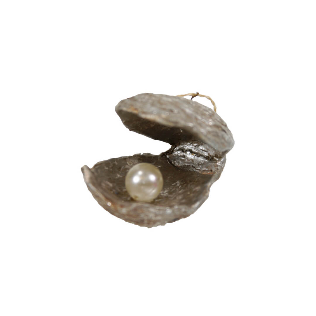 Silver Oyster with Pearl Ornament 3.25" - bubblegum market
