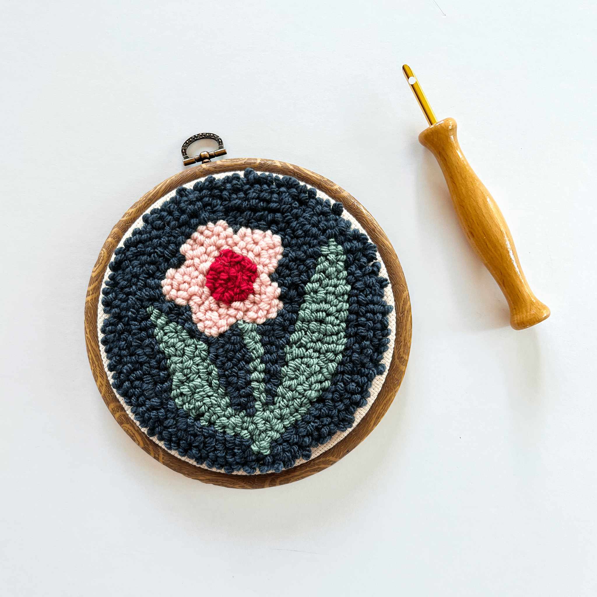 Simple Flower Punch Needle Kit - bubblegum market