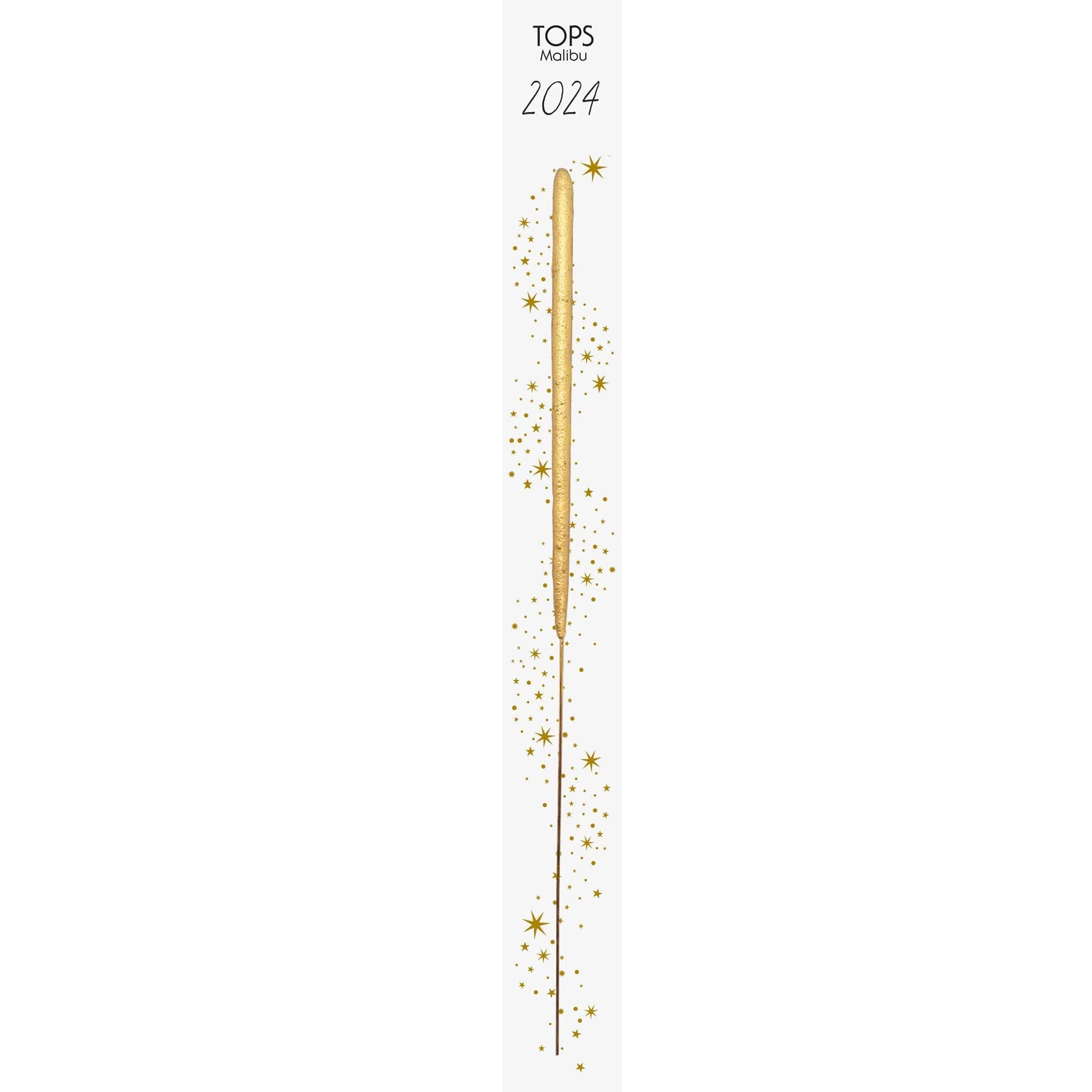 Single "2024" Gold Sparkler Wand 6.75" - bubblegum market