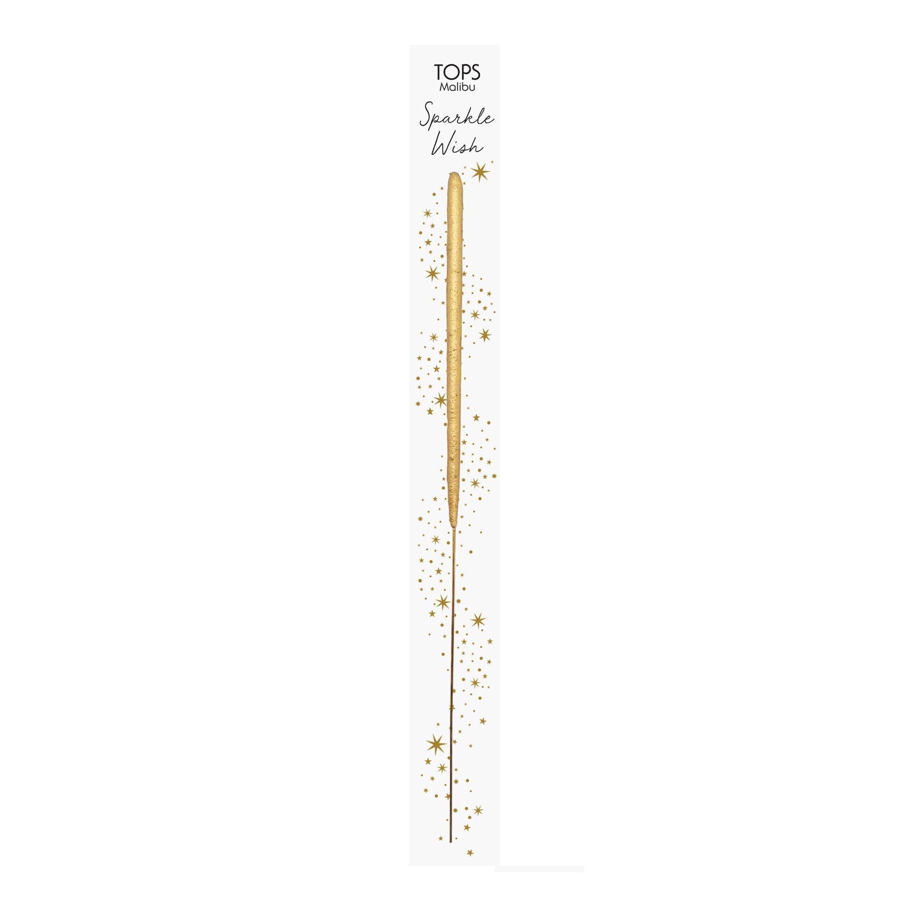 Single "Make A Wish" Gold Sparkler Wand 6.75" - bubblegum market
