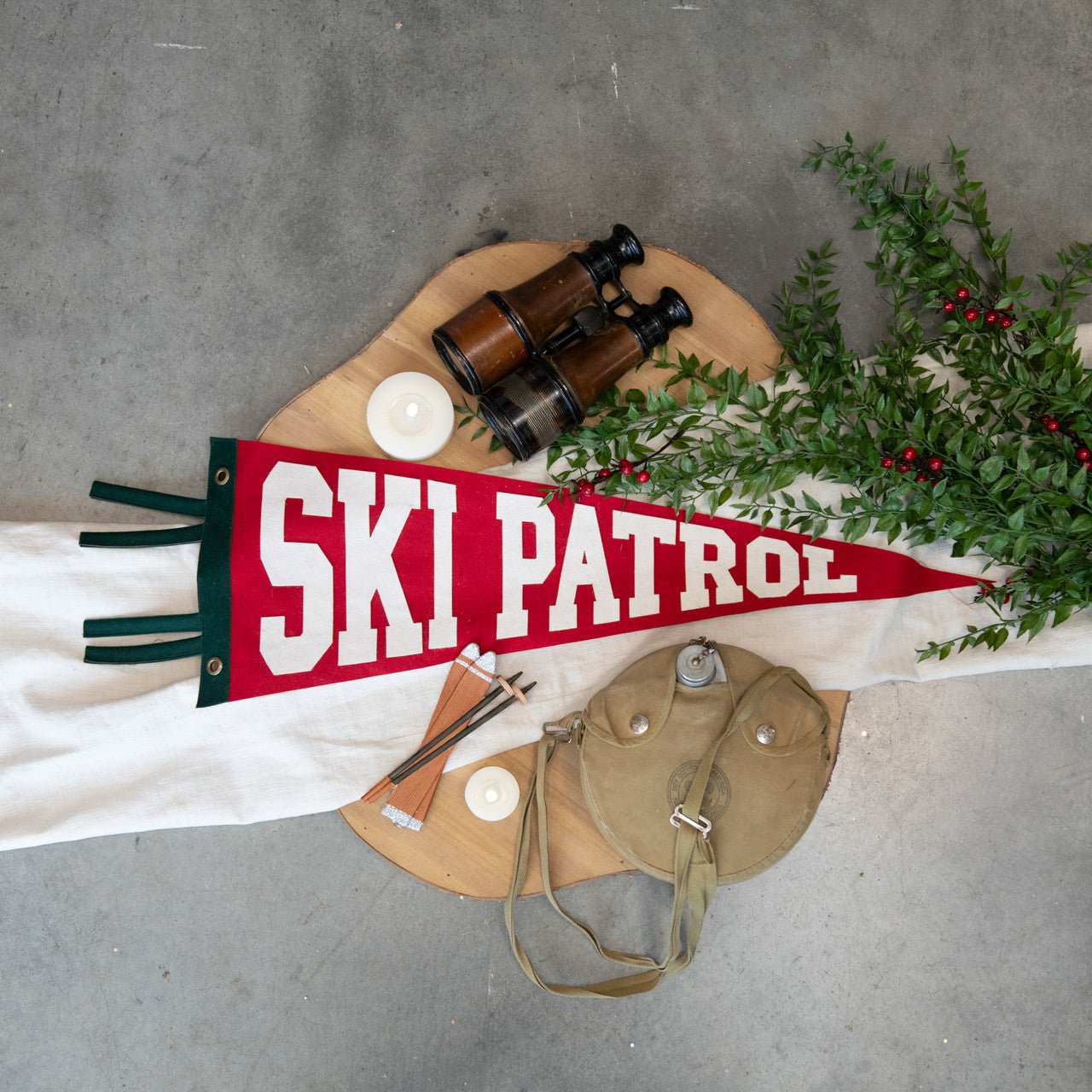 SKI PATROL Wall Pennant 27" - bubblegum market