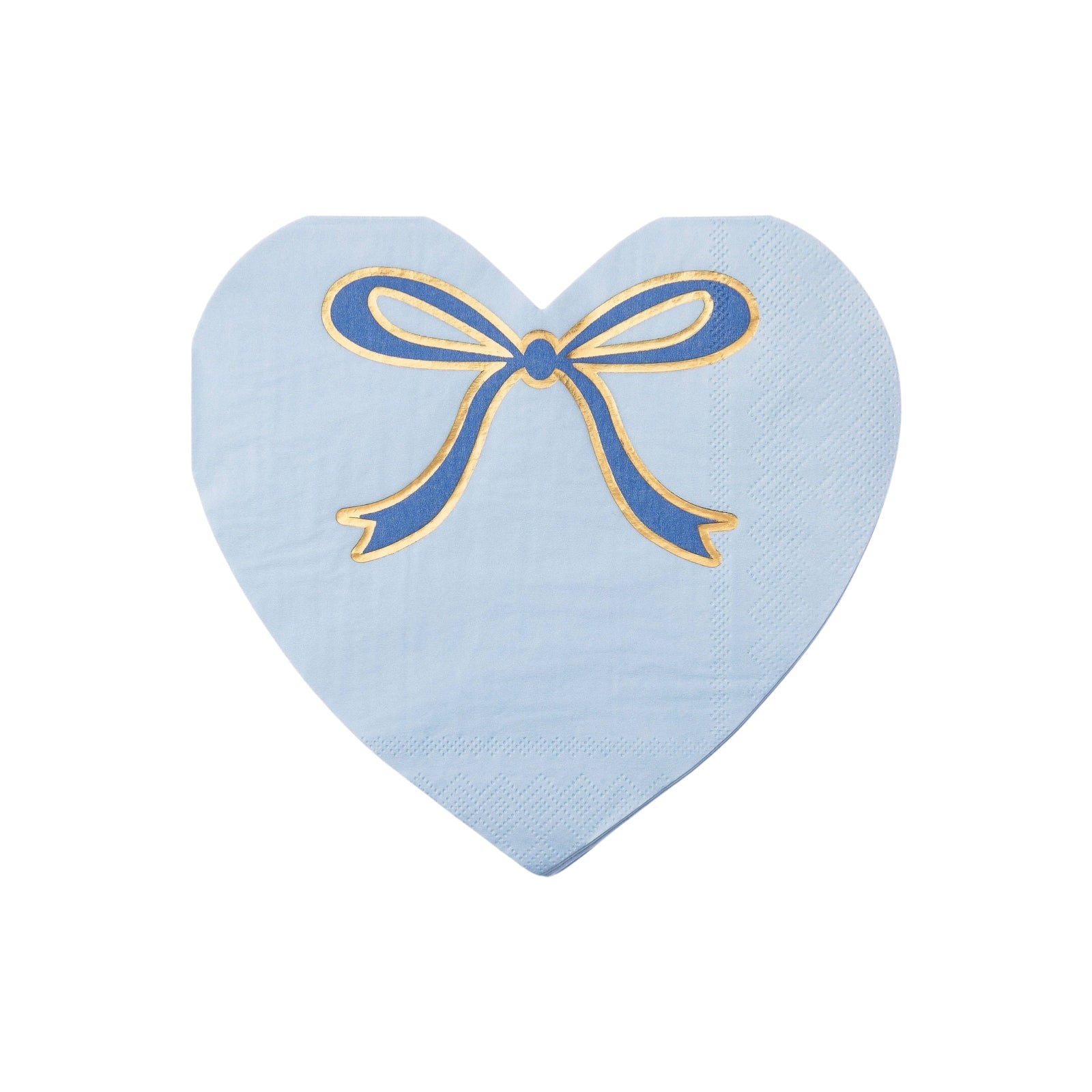 Sky Blue Bow Heart Napkins - bubblegum market