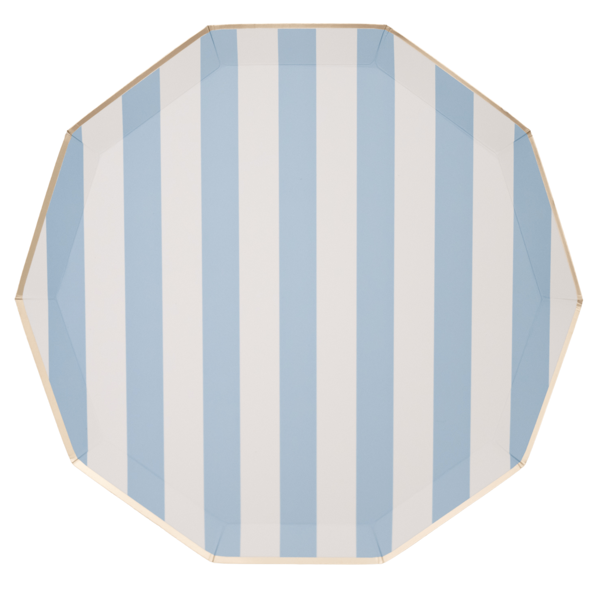 Sky Blue Cabana Stripe Dinner Plates 10.75" - bubblegum market