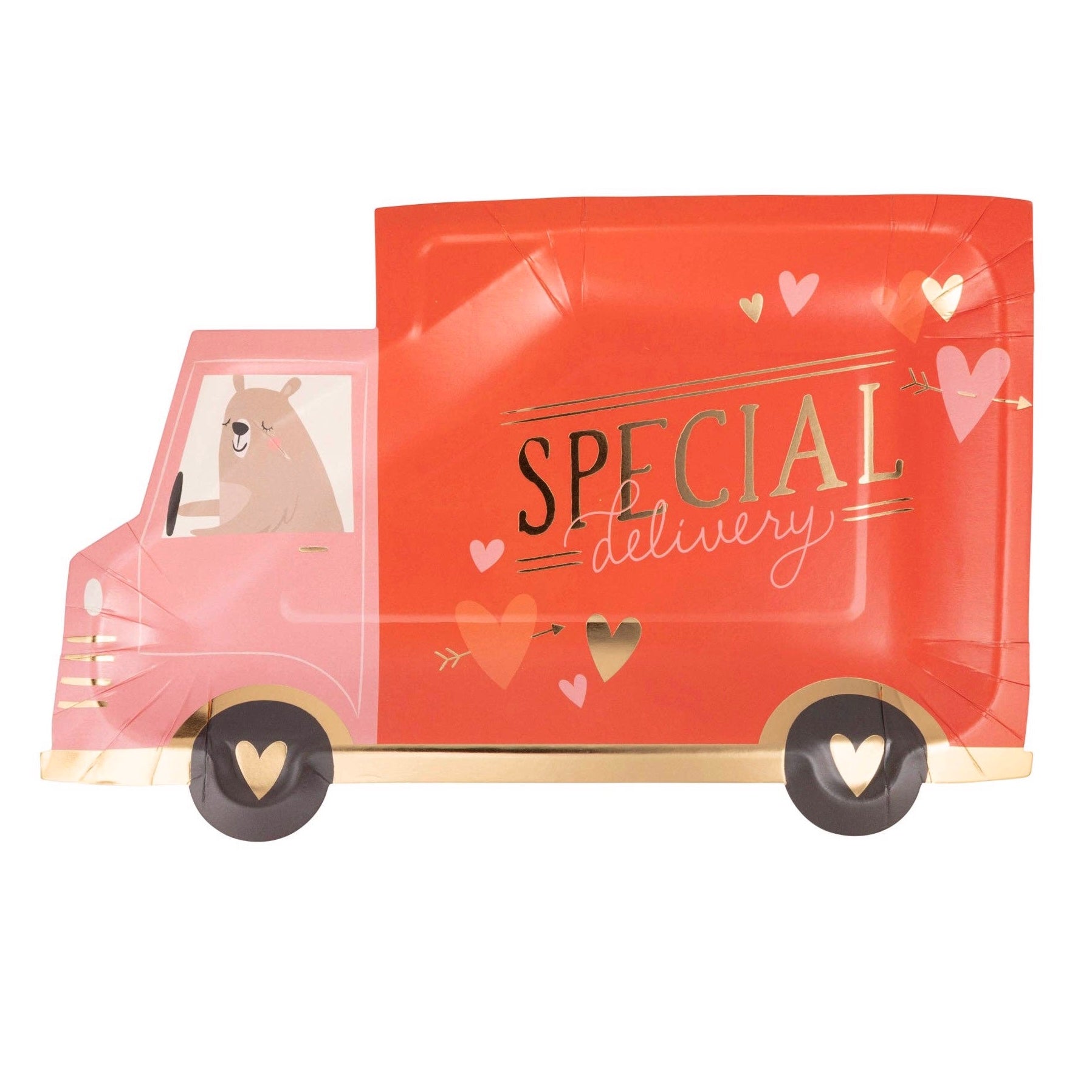 Special Delivery Truck Valentine’s Day Plates - bubblegum market