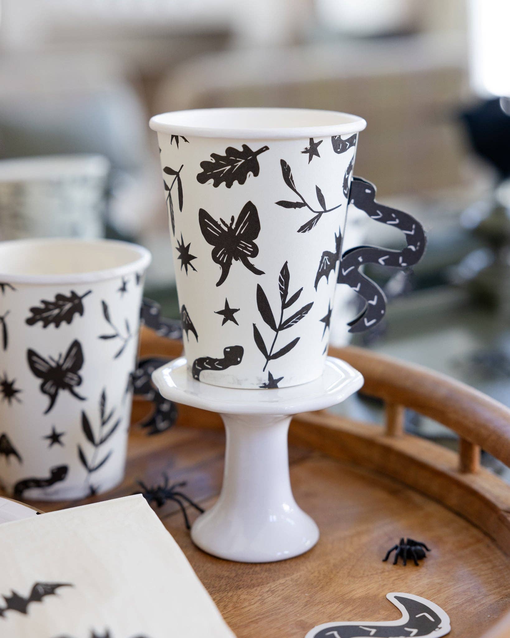 Spooky Icons Snake Handle Party Cups - bubblegum market