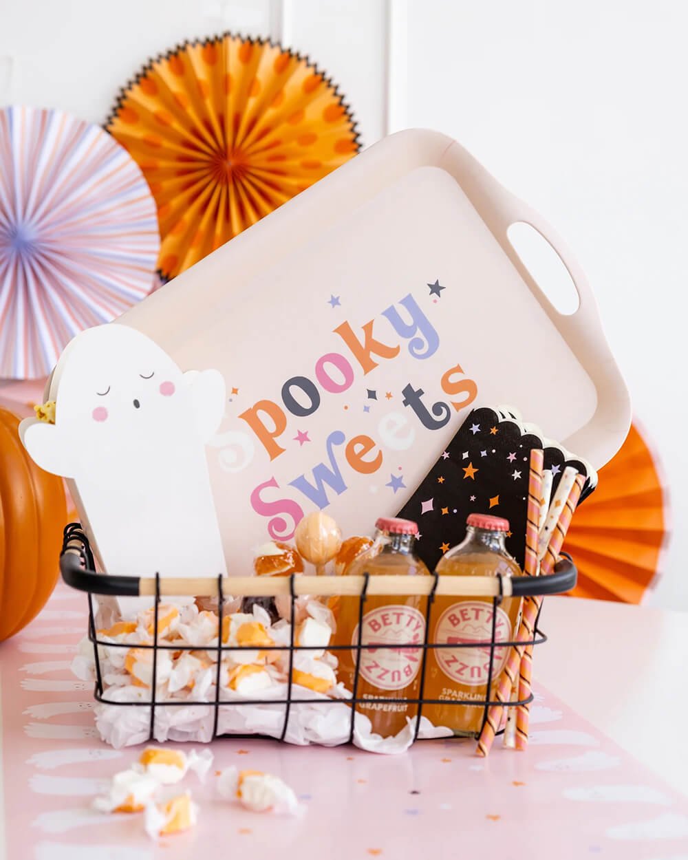 Spooky Sweets Starry Halloween Paper Dinner Napkins - bubblegum market