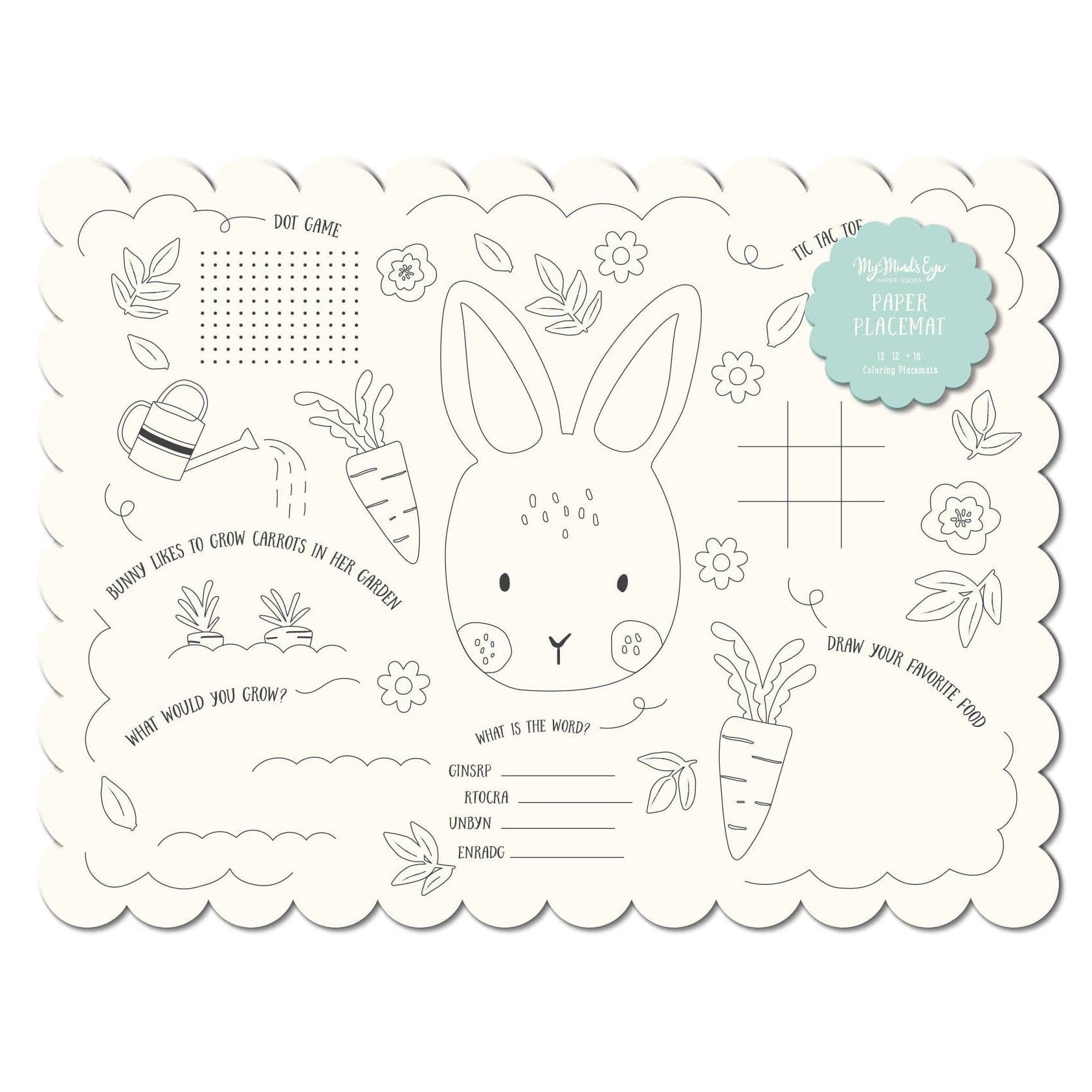 Spring Coloring Placemats - bubblegum market