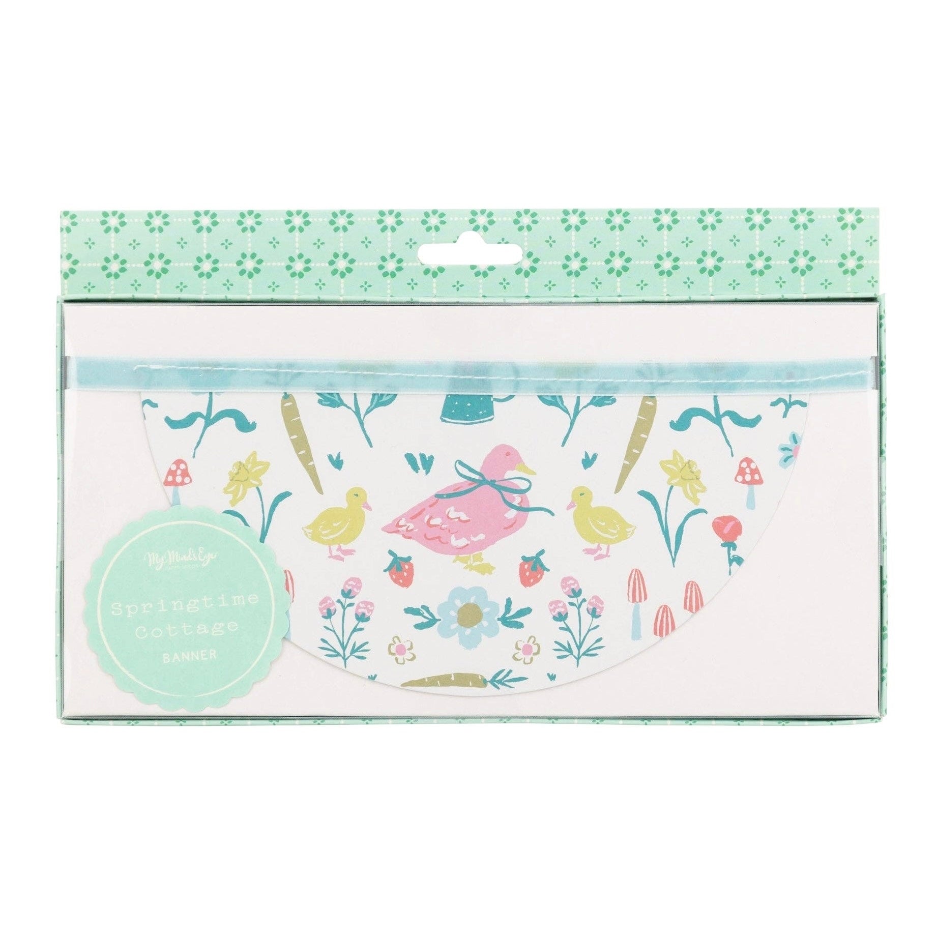 Springtime Cottage Bunting Banner - bubblegum market