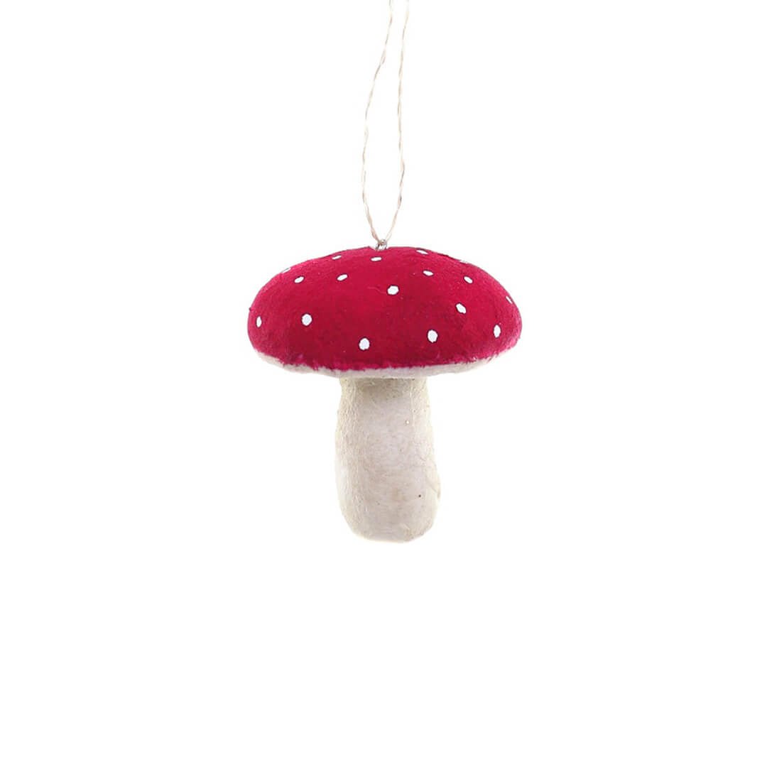 Spun Cotton Mushroom Ornament 2.5" - bubblegum market