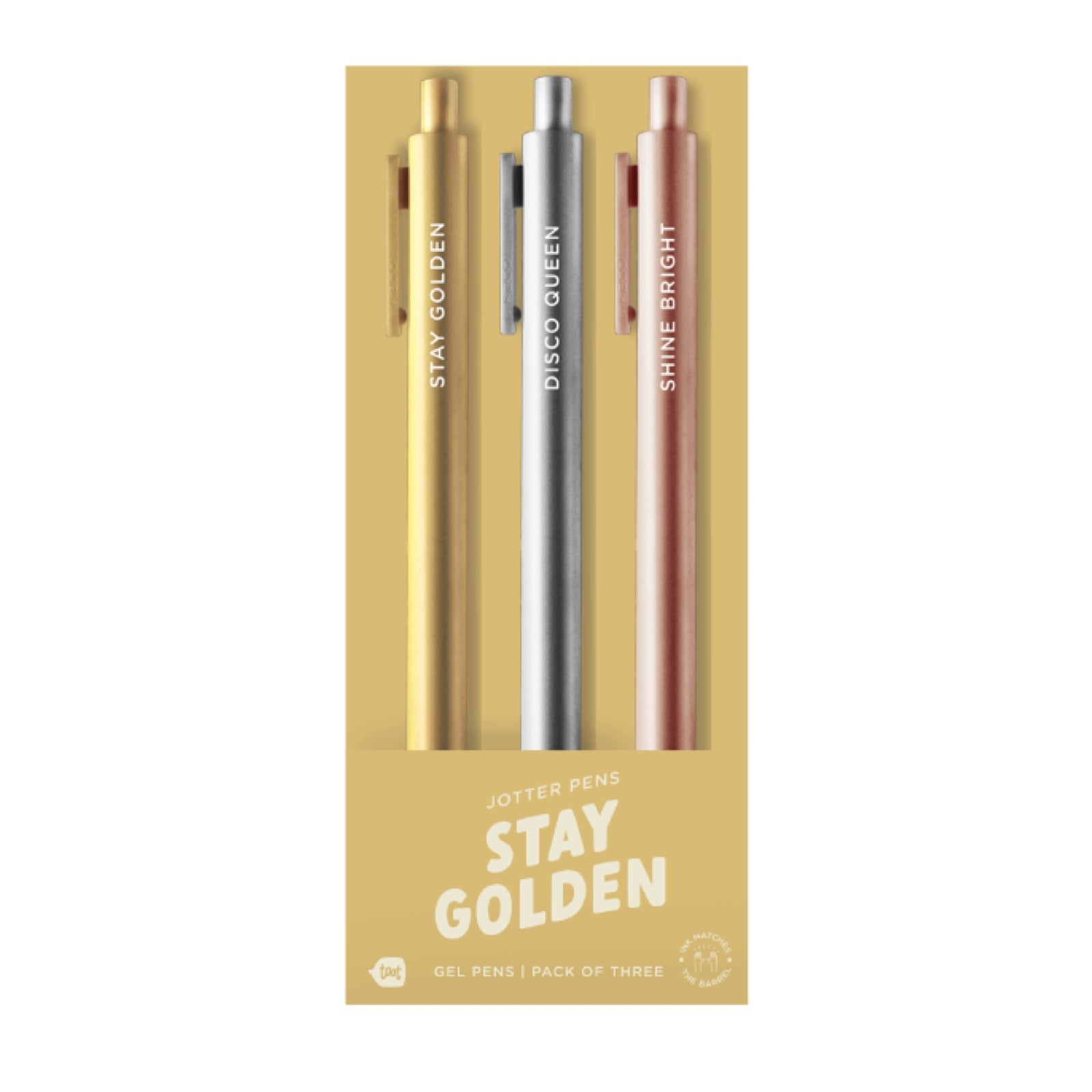 STAY GOLDEN Jotter Pen Set - bubblegum market
