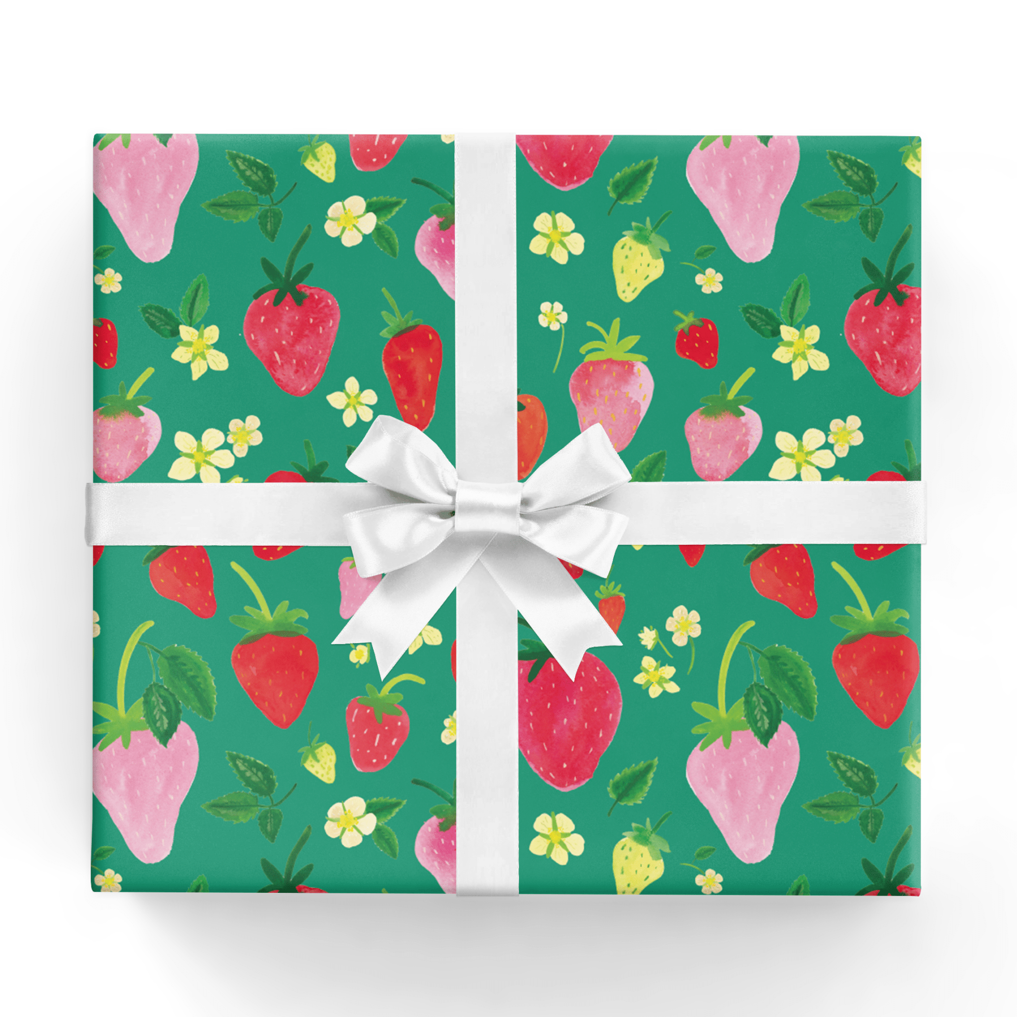 Strawberries Wrapping Paper Sheet - bubblegum market