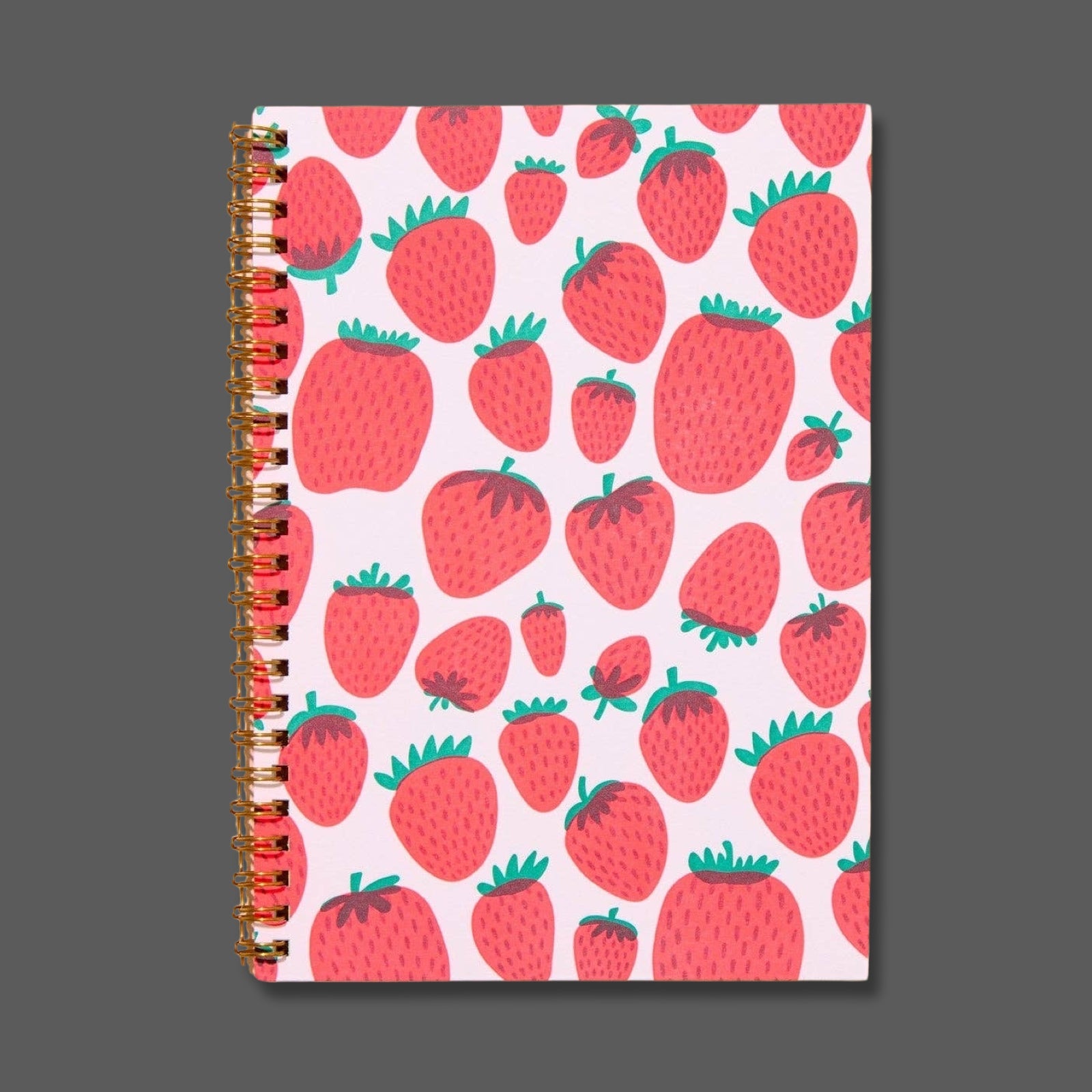 Strawberry A5 Letterpress Notebook - bubblegum market