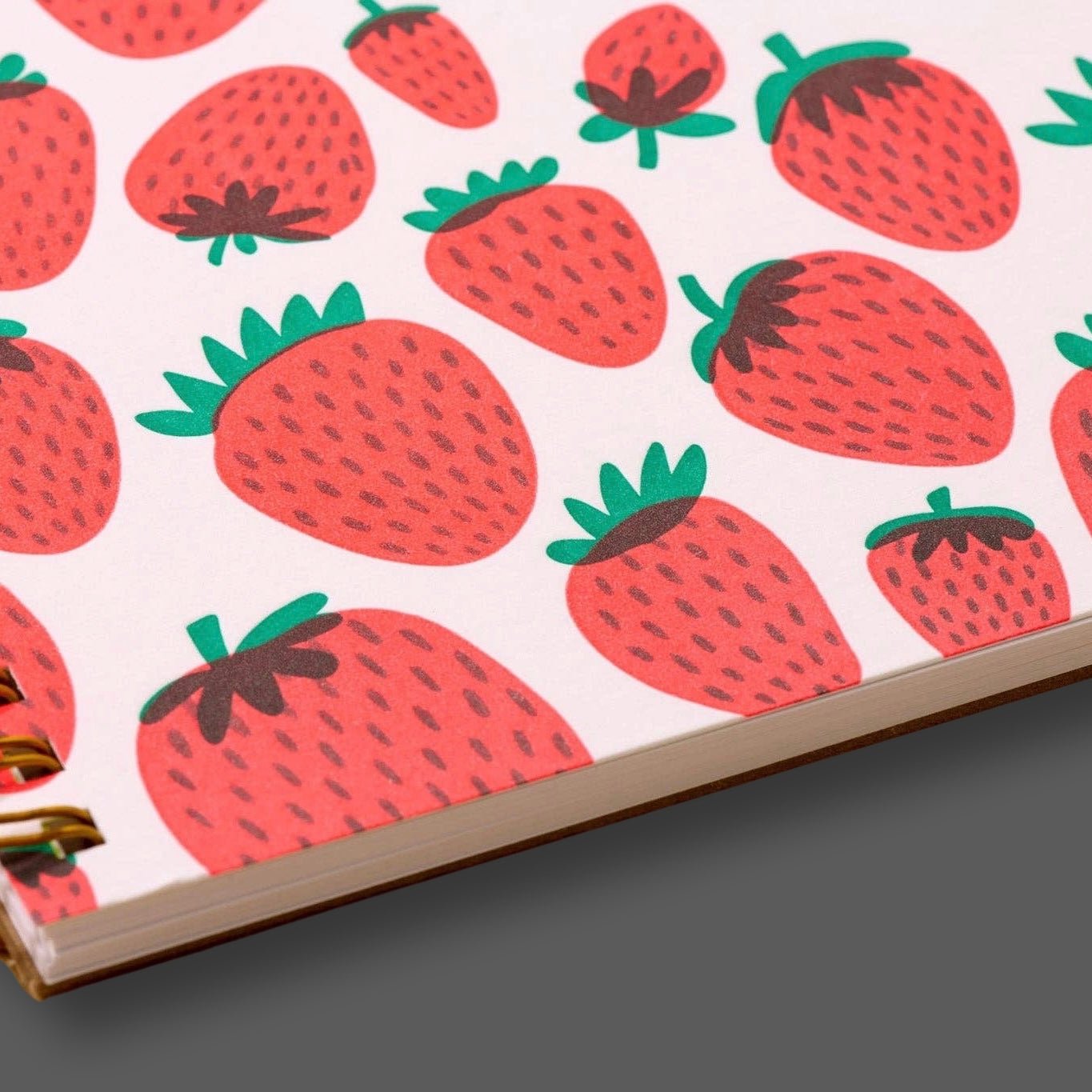 Strawberry A5 Letterpress Notebook - bubblegum market