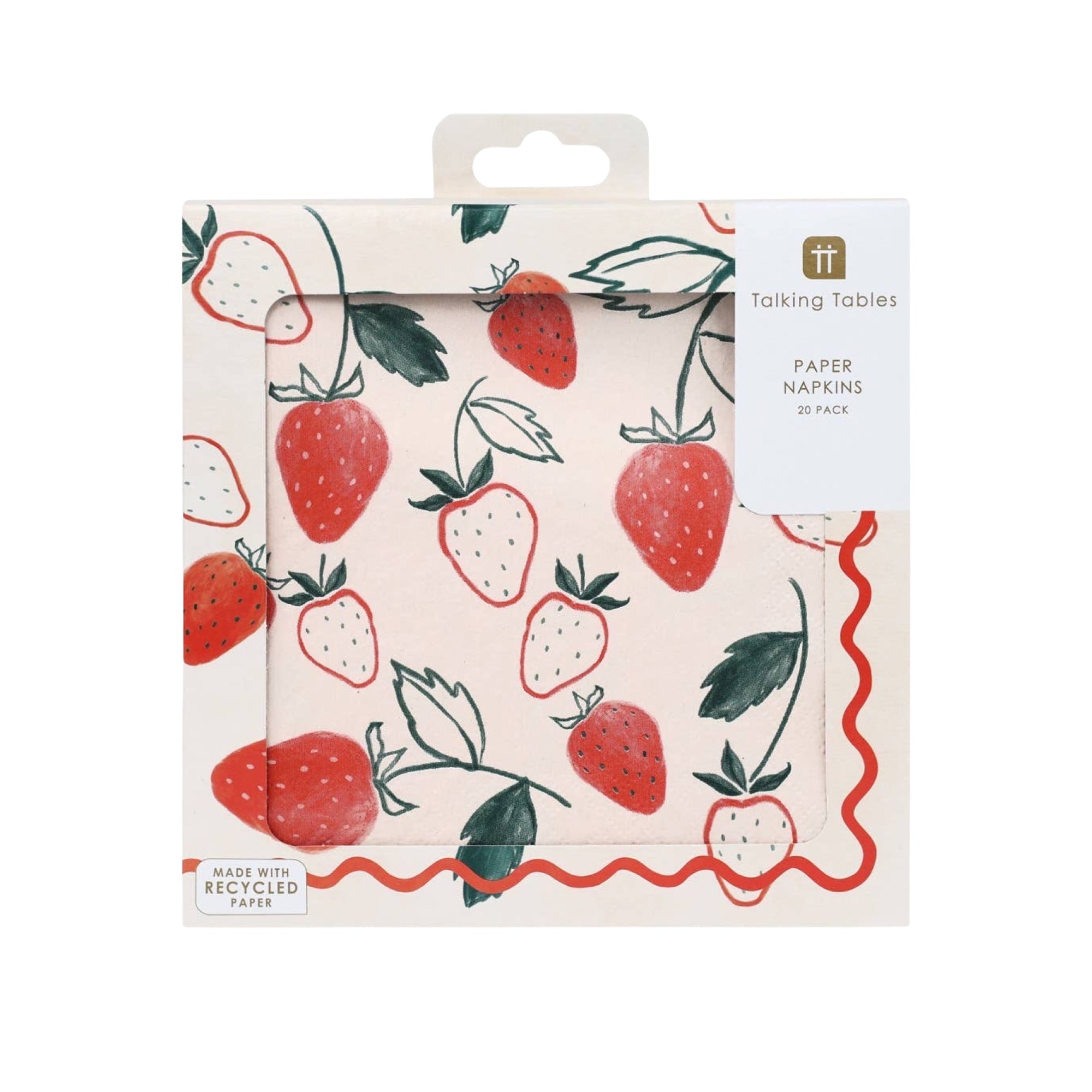 Strawberry Field Paper Napkins - bubblegum market