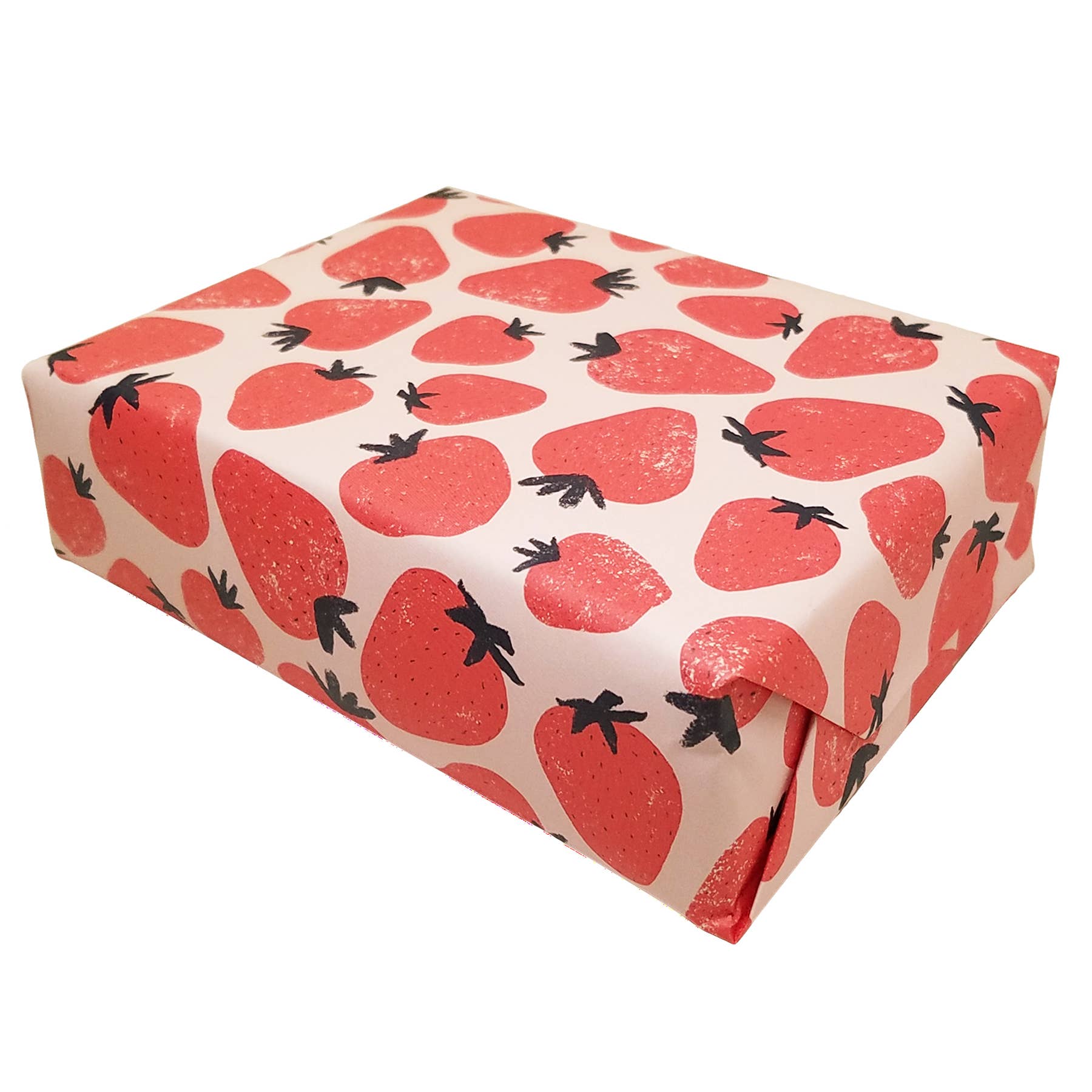 Strawberry Wrapping Paper Sheets (Roll of 3) - bubblegum market