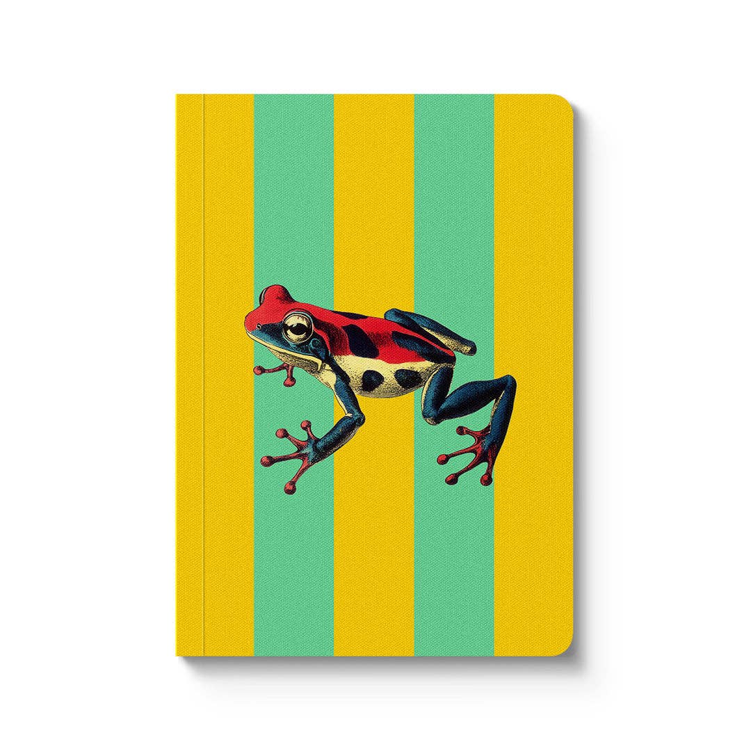 Striped Frog A6 Notebook - bubblegum market
