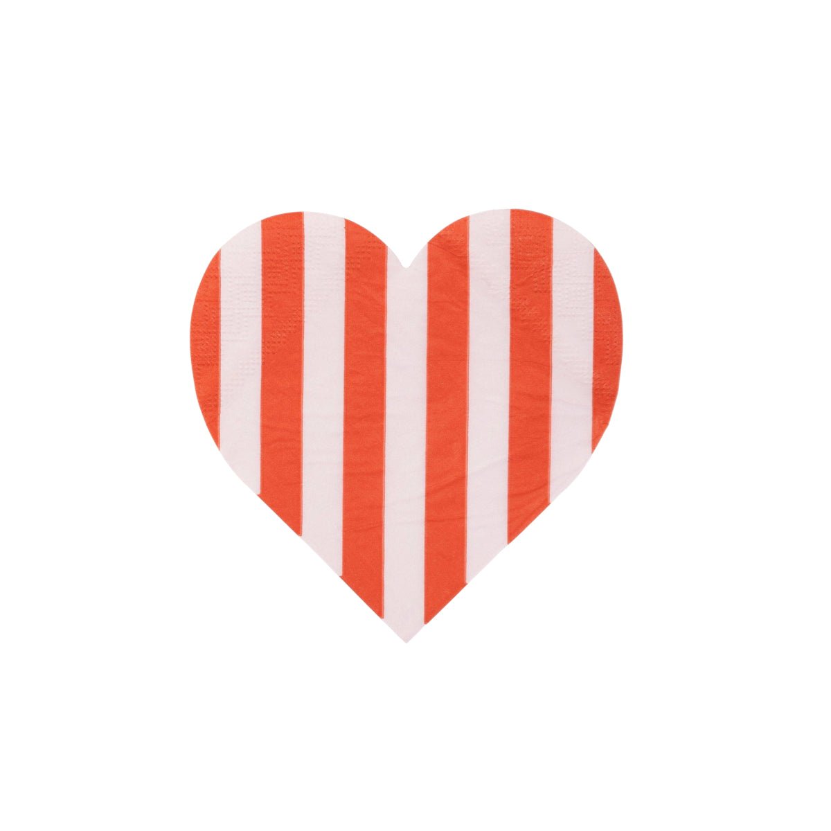 Striped Heart BE MINE Cocktail Napkins - bubblegum market