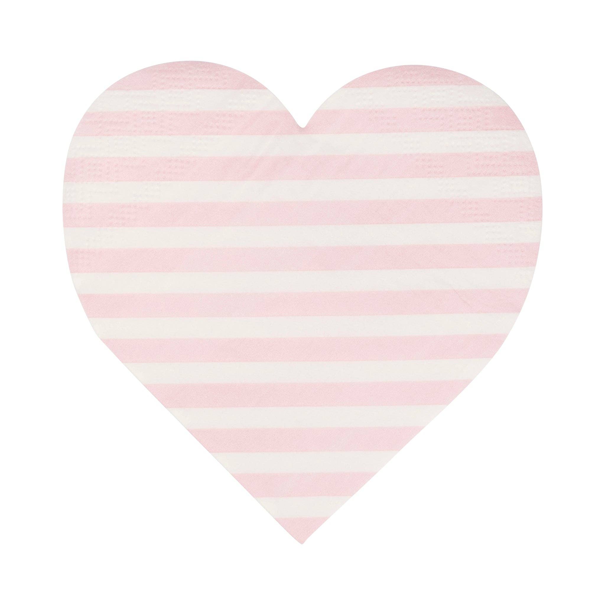 Striped Hearts Pastel Napkins - bubblegum market