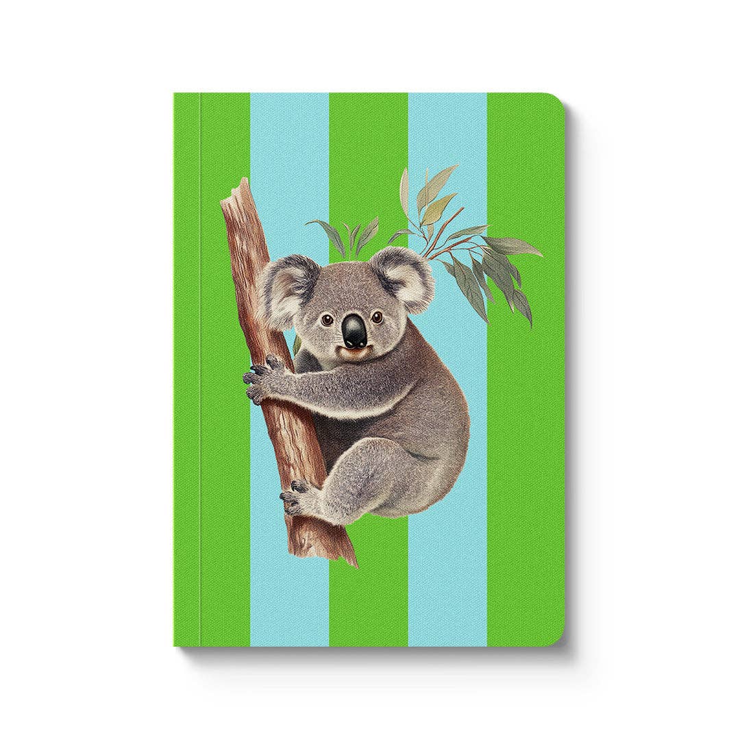 Striped Koala A6 Notebook - bubblegum market