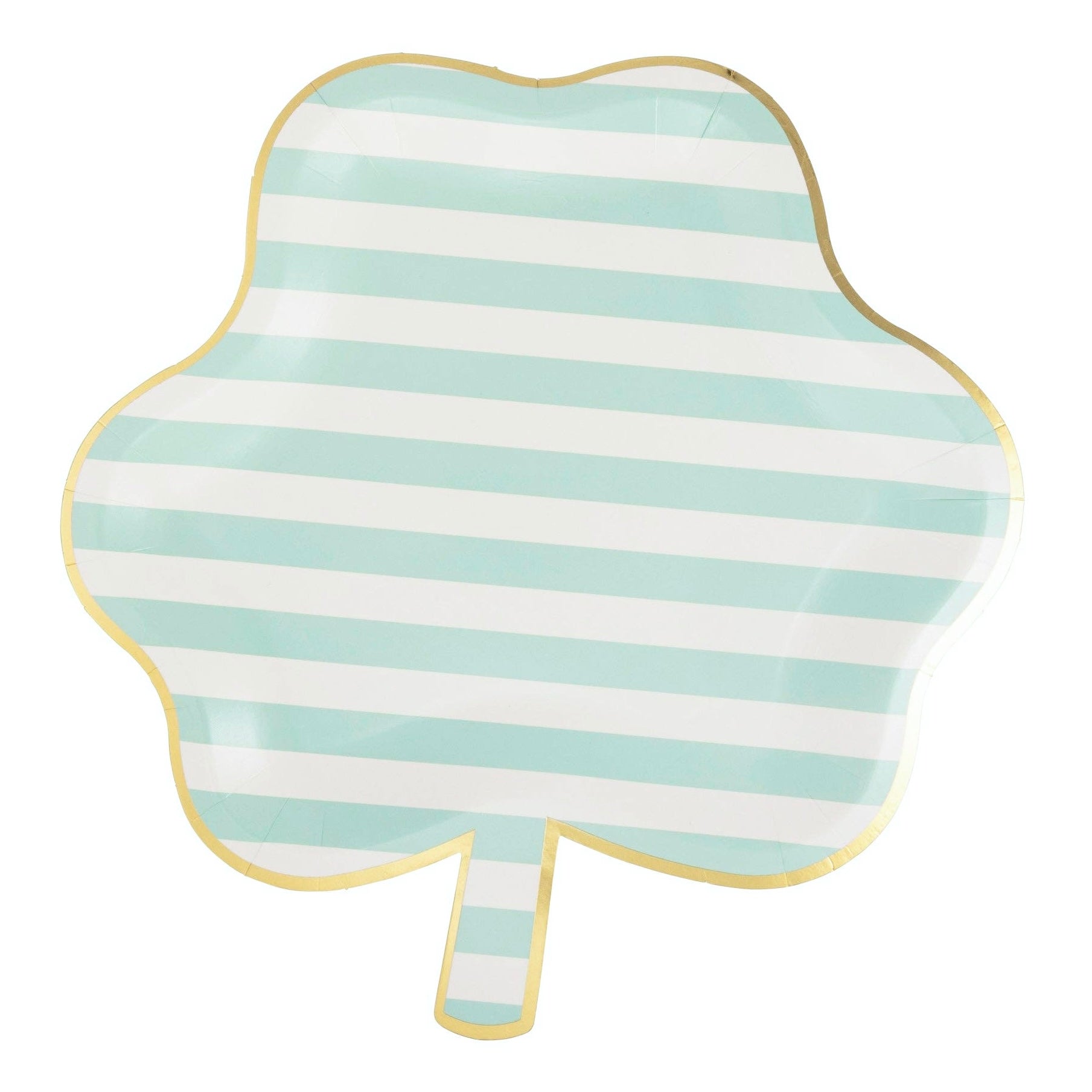 Striped Shamrock Paper Plates 9" - bubblegum market
