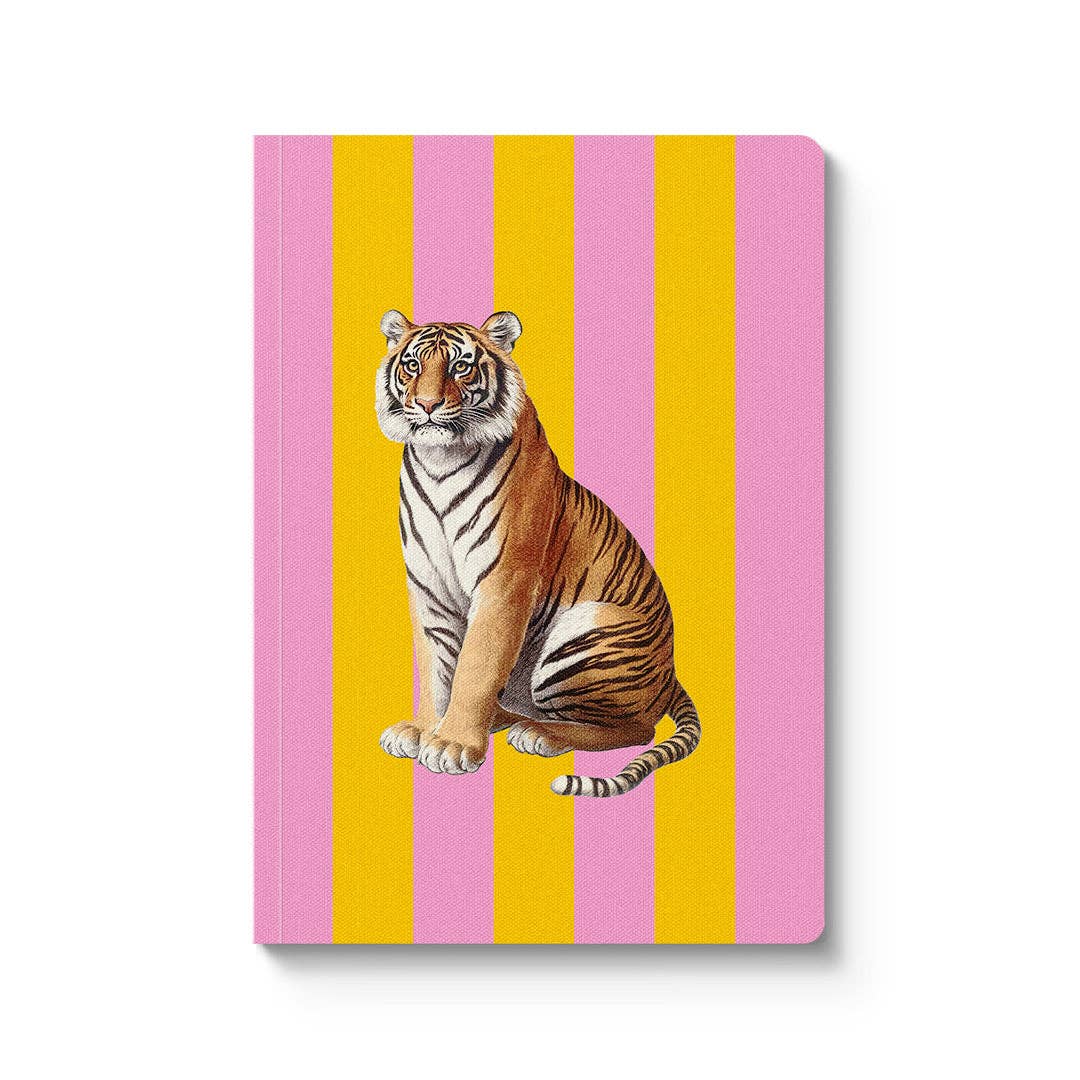 Striped Tiger A5 Notebook - bubblegum market