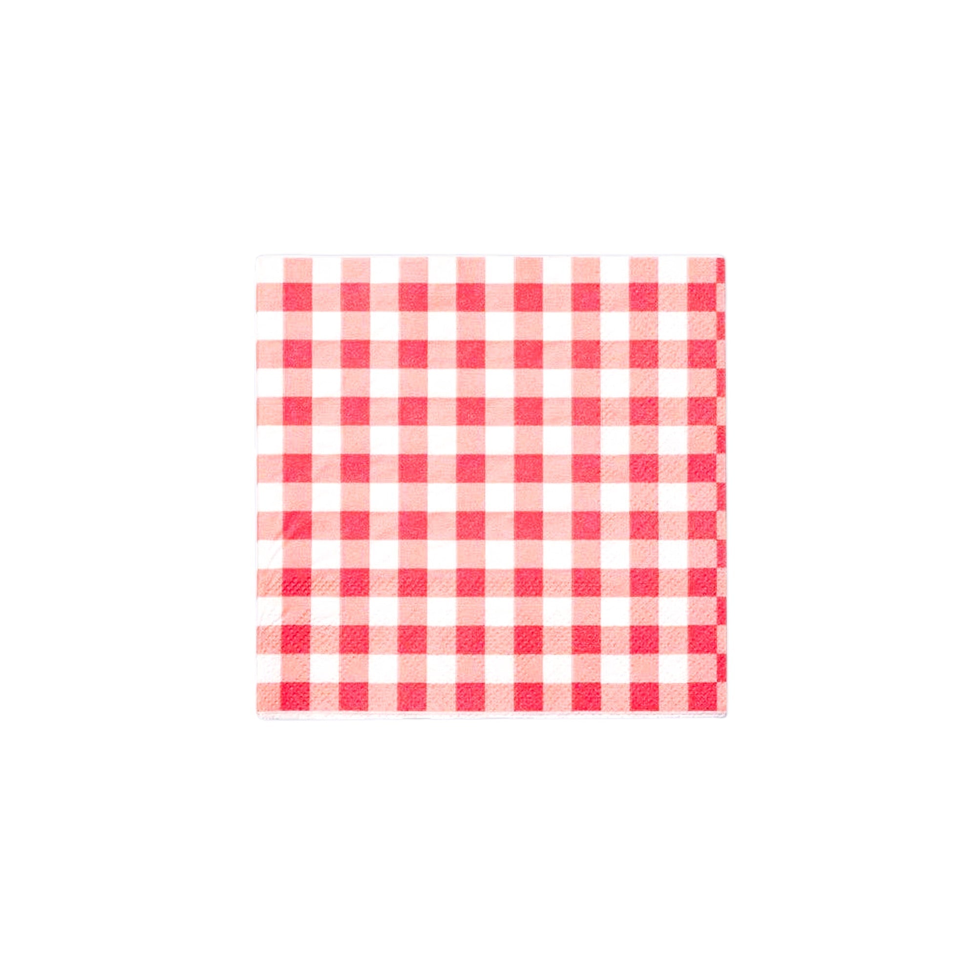 Summer Picnic Red Gingham Cocktail Napkins - bubblegum market