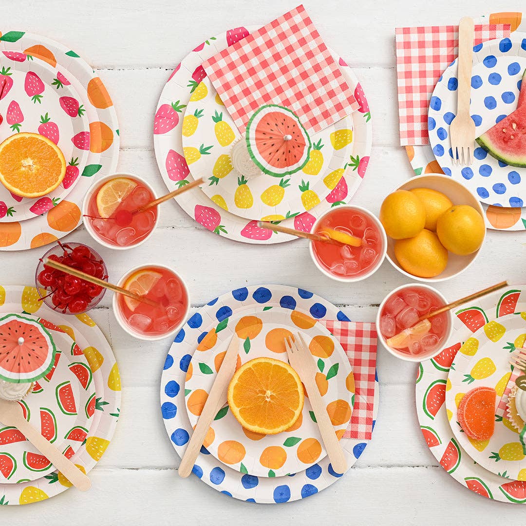 Summer Picnic Red Gingham Cocktail Napkins - bubblegum market