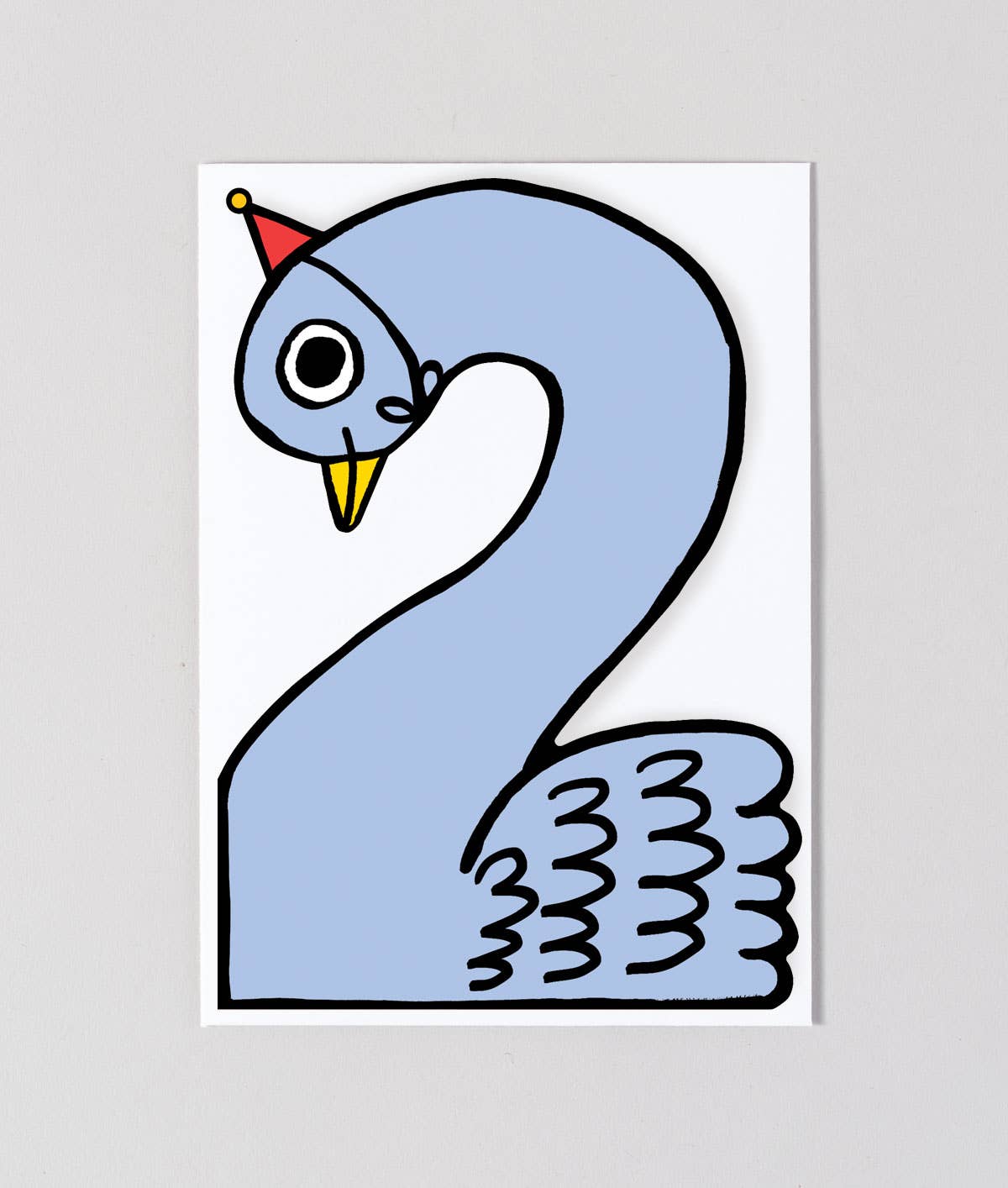'Swan' Kid's 2nd Birthday Number Card - bubblegum market