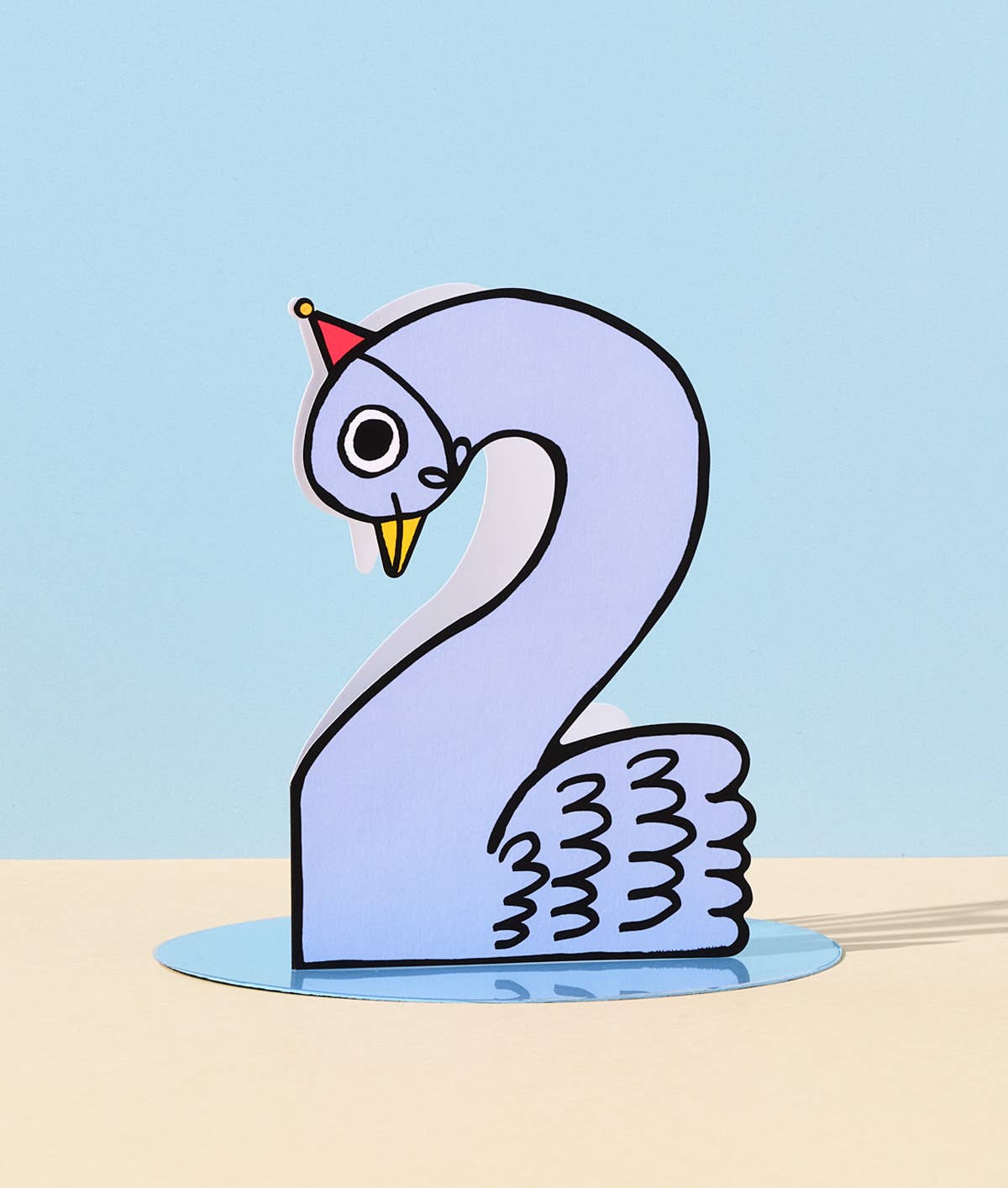 'Swan' Kid's 2nd Birthday Number Card - bubblegum market