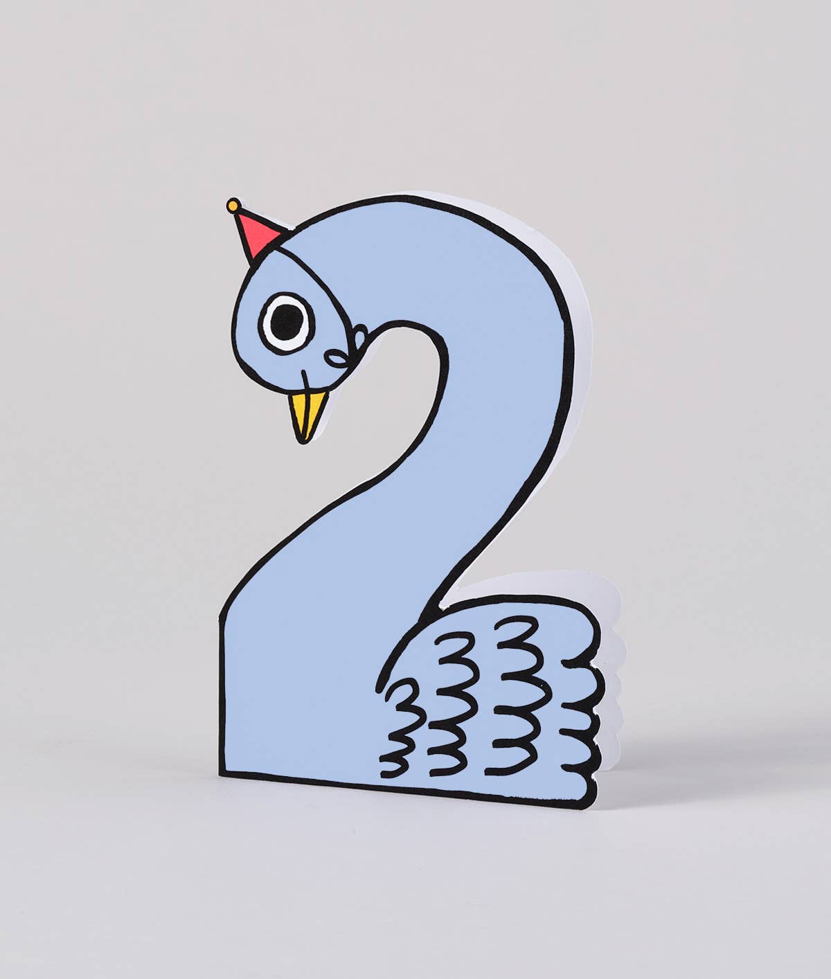 'Swan' Kid's 2nd Birthday Number Card - bubblegum market