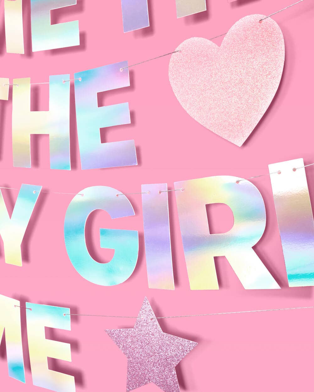 Swiftie "IT'S ME" Iridescent Birthday Girl Banner - bubblegum market