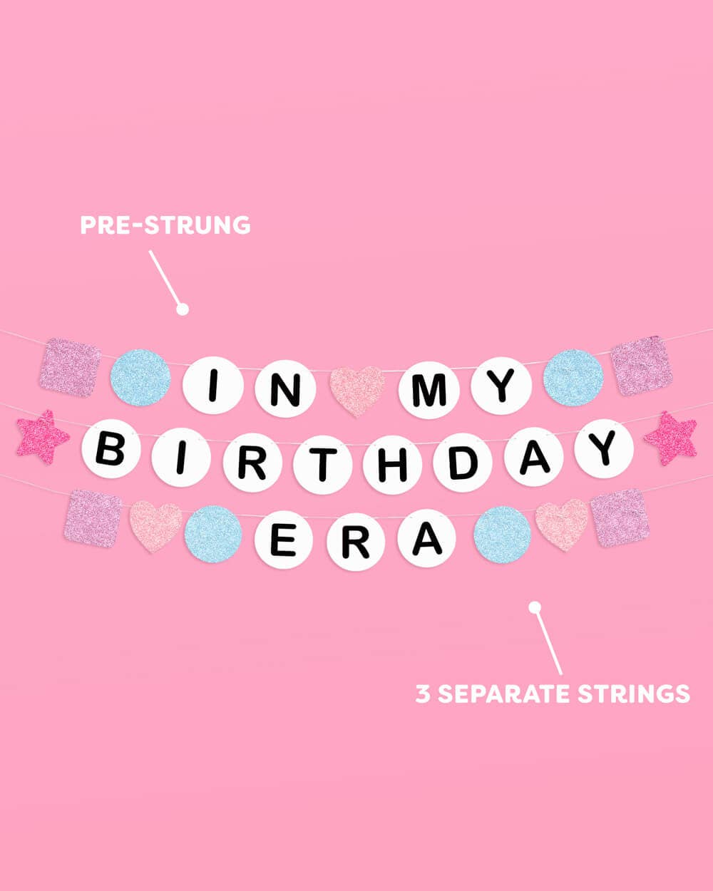 Swiftie Party Birthday Era Banner - bubblegum market