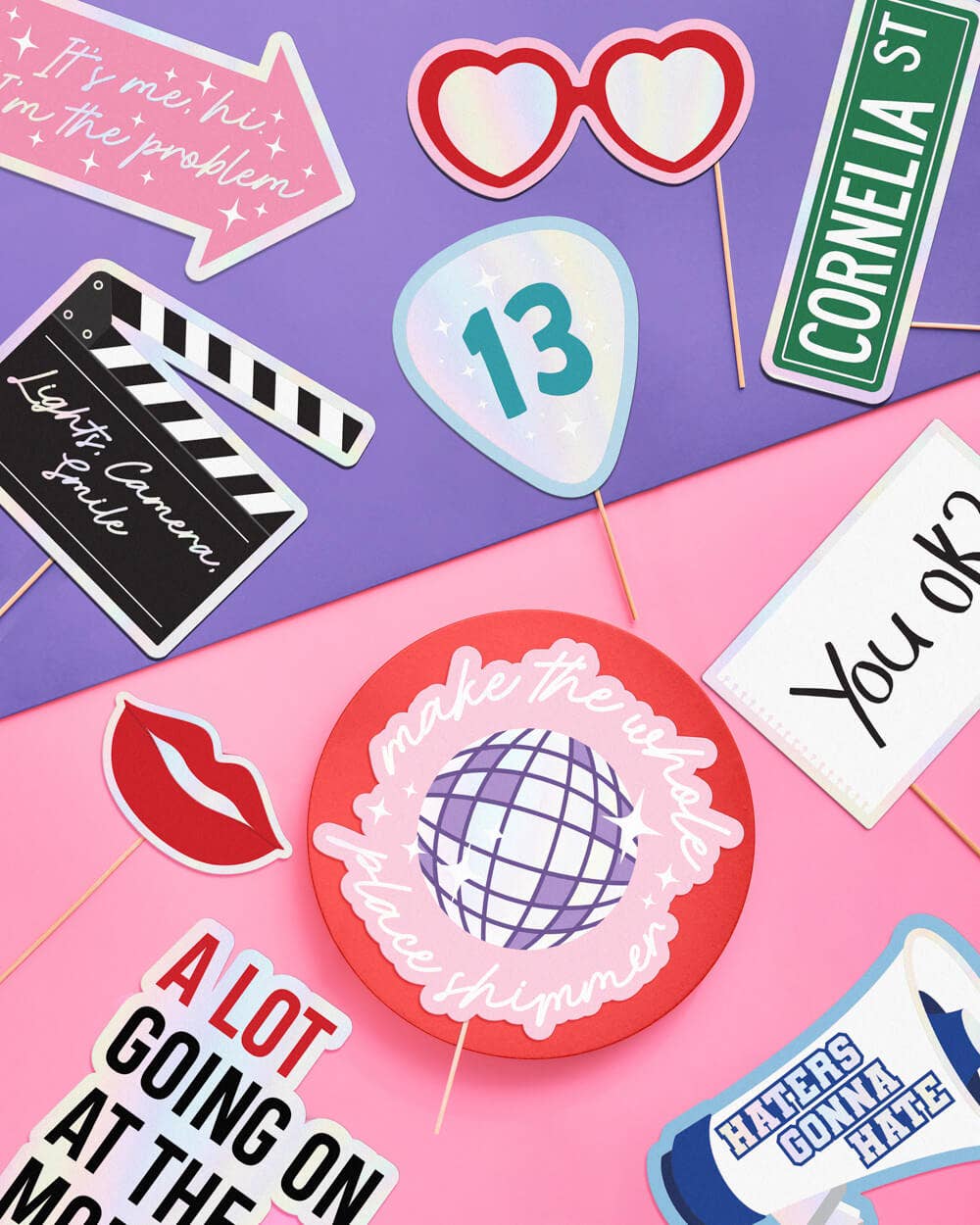 Swiftie Party Photo Props (26pc) - bubblegum market