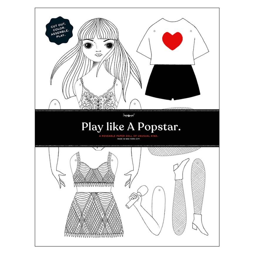 TAYLOR SWIFT Paper Doll Coloring Kit - bubblegum market