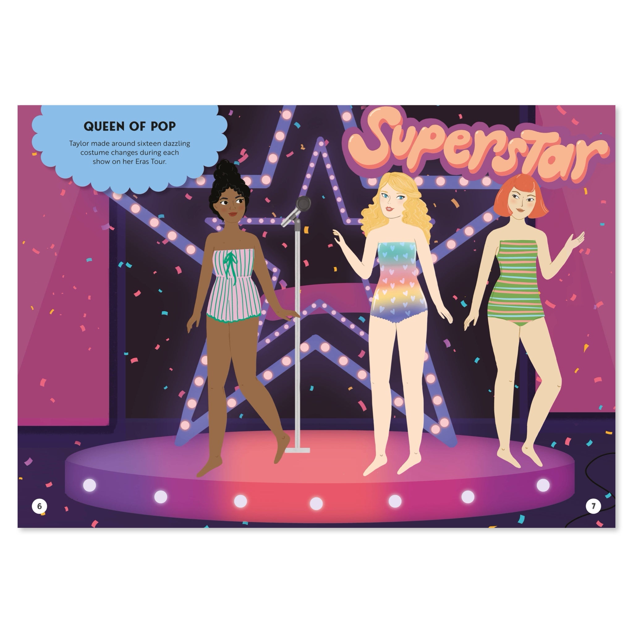 Taylor Swift Superstar Dress - Up Sticker Book - bubblegum market