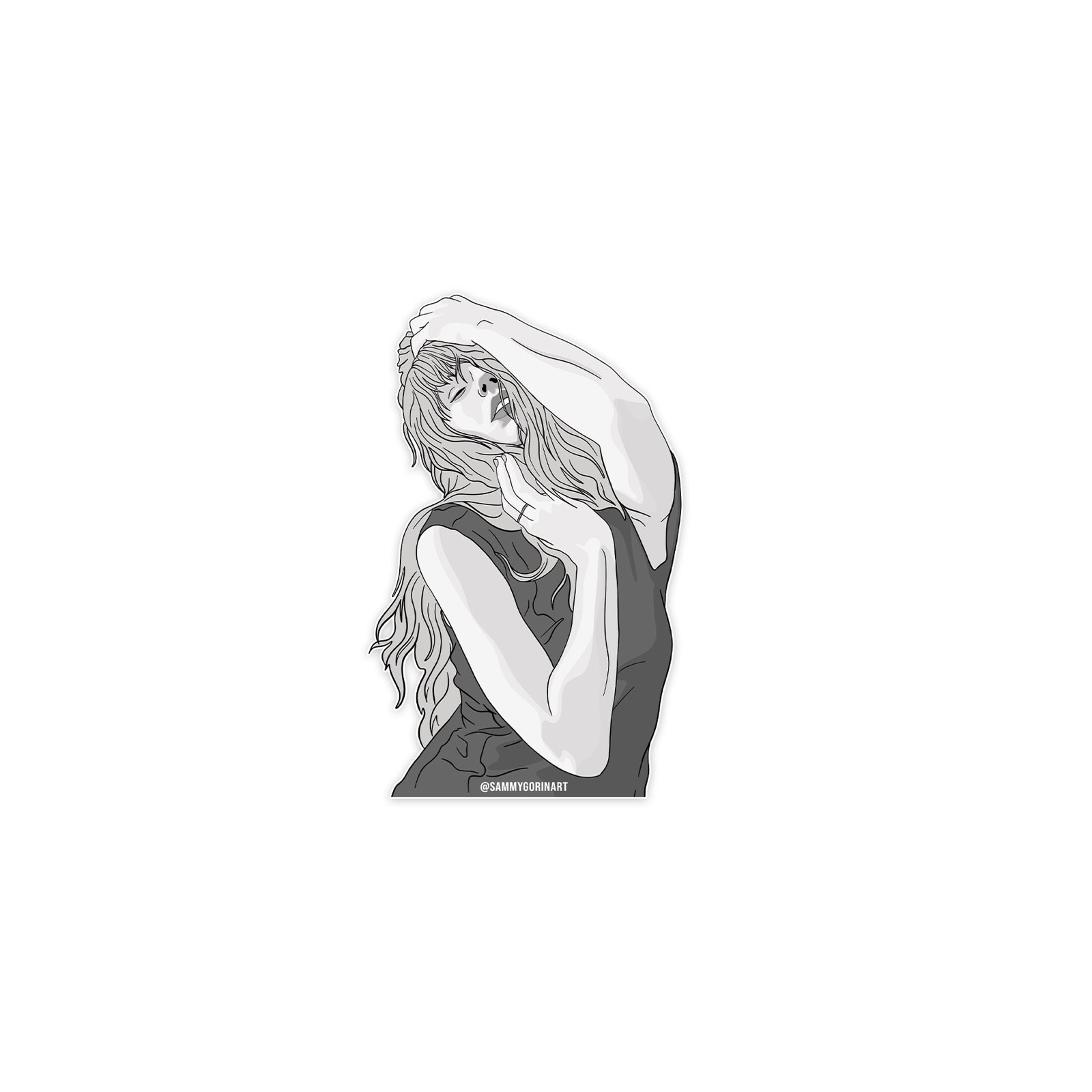 Taylor Swift TTPD Black Dog Vinyl Sticker - bubblegum market
